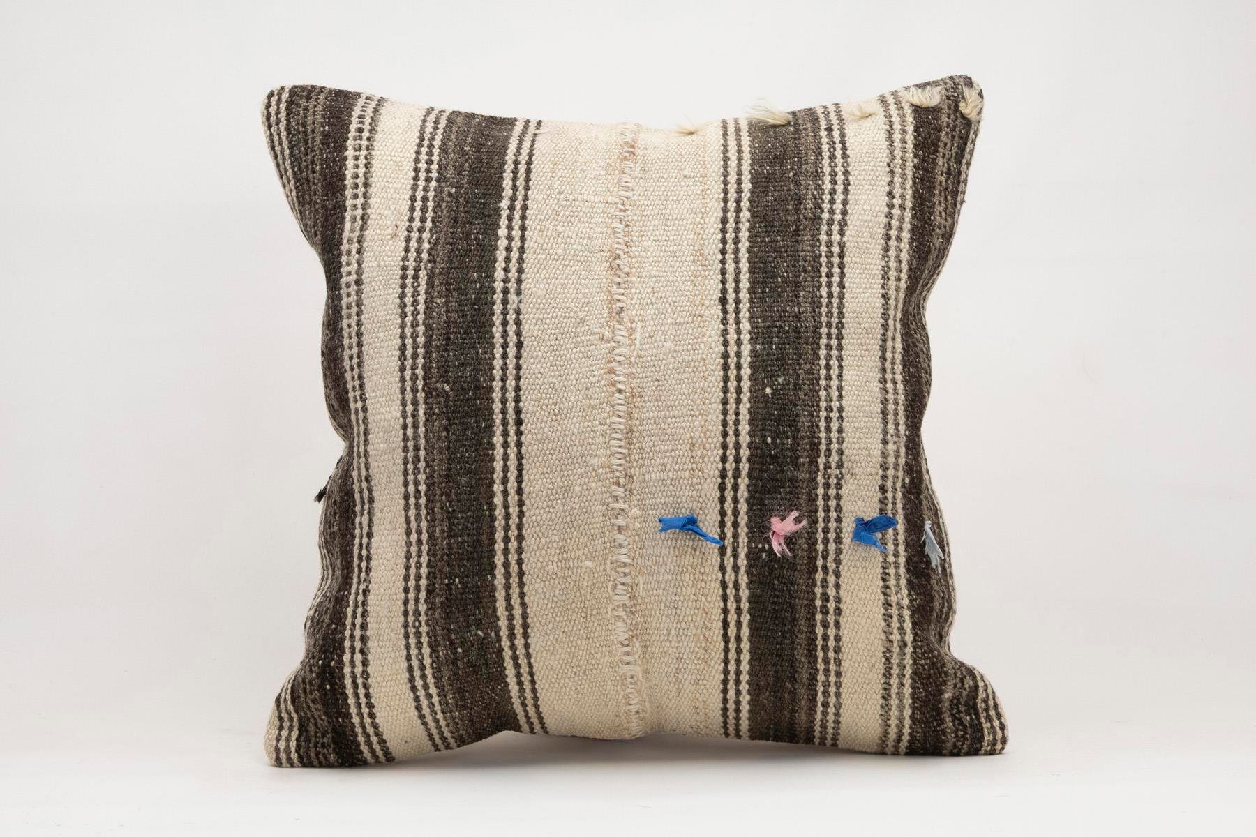 20x20 inches (50x50 cm) Kilim Pillow | KILIM WHOLESALE - Vintage Handmade Pillows - Vintage Handmade Kilim Rugs - It is 100% wool. Artistic and historical rugs. Old handwoven rugs. - Online hand woven rugs and kilim cushions sales. Shipping to a