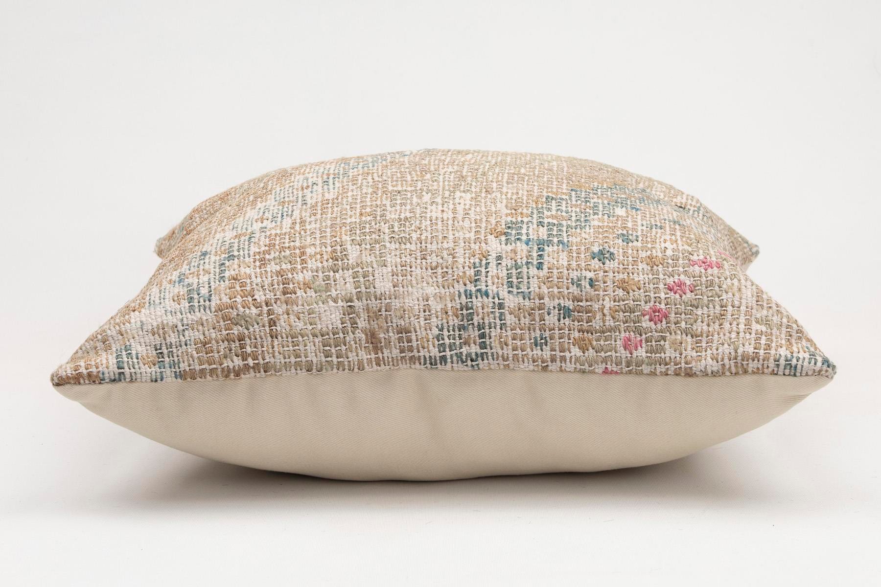 20x20 inches (50x50 cm) Kilim Pillow | KILIM WHOLESALE - Vintage Handmade Pillows - Vintage Handmade Kilim Rugs - It is 100% wool. Artistic and historical rugs. Old handwoven rugs. - Online hand woven rugs and kilim cushions sales. Shipping to a