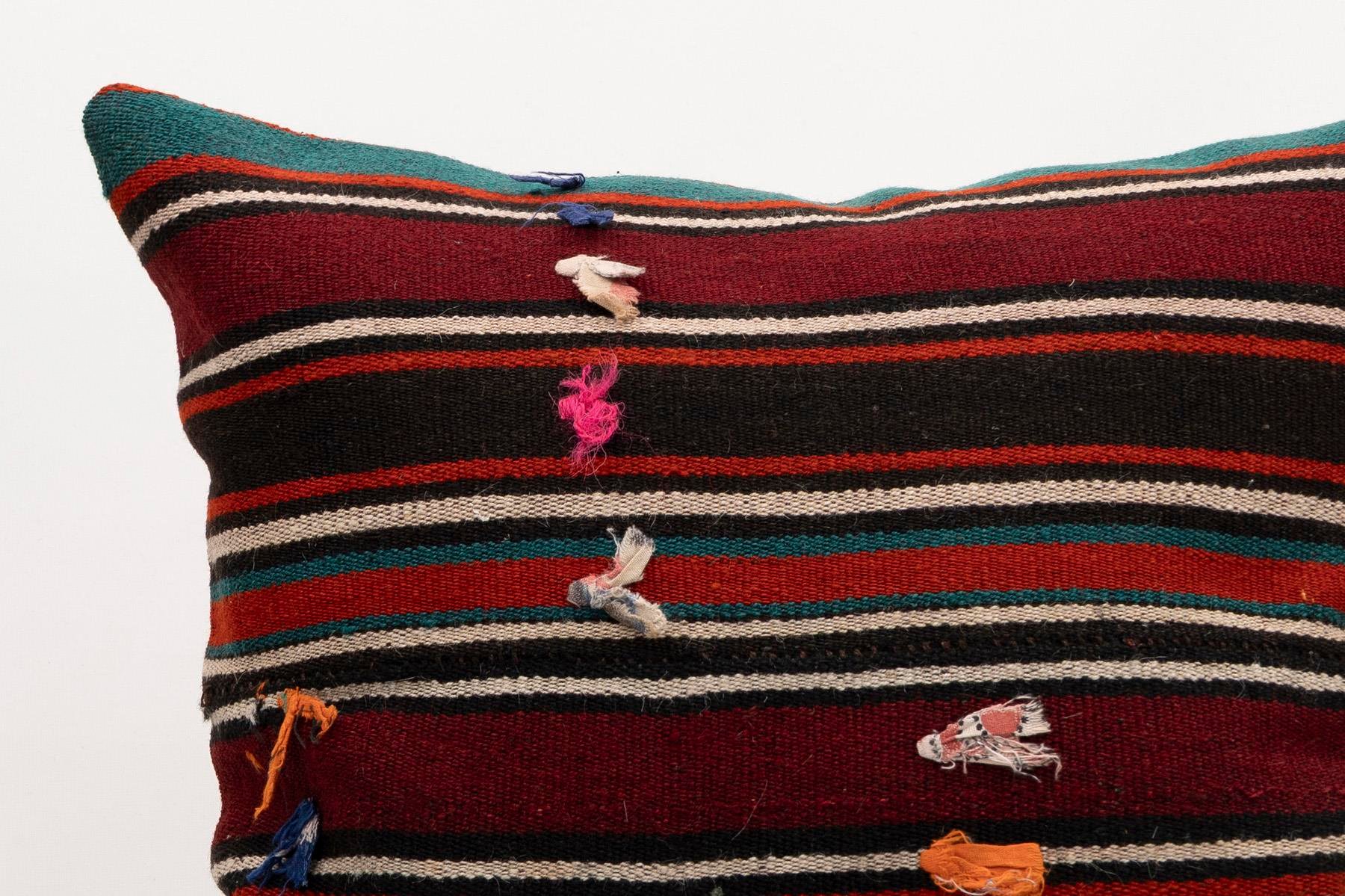 20x20 inches (50x50 cm) Kilim Pillow | KILIM WHOLESALE - Vintage Handmade Pillows - Vintage Handmade Kilim Rugs - It is 100% wool. Artistic and historical rugs. Old handwoven rugs. - Online hand woven rugs and kilim cushions sales. Shipping to a