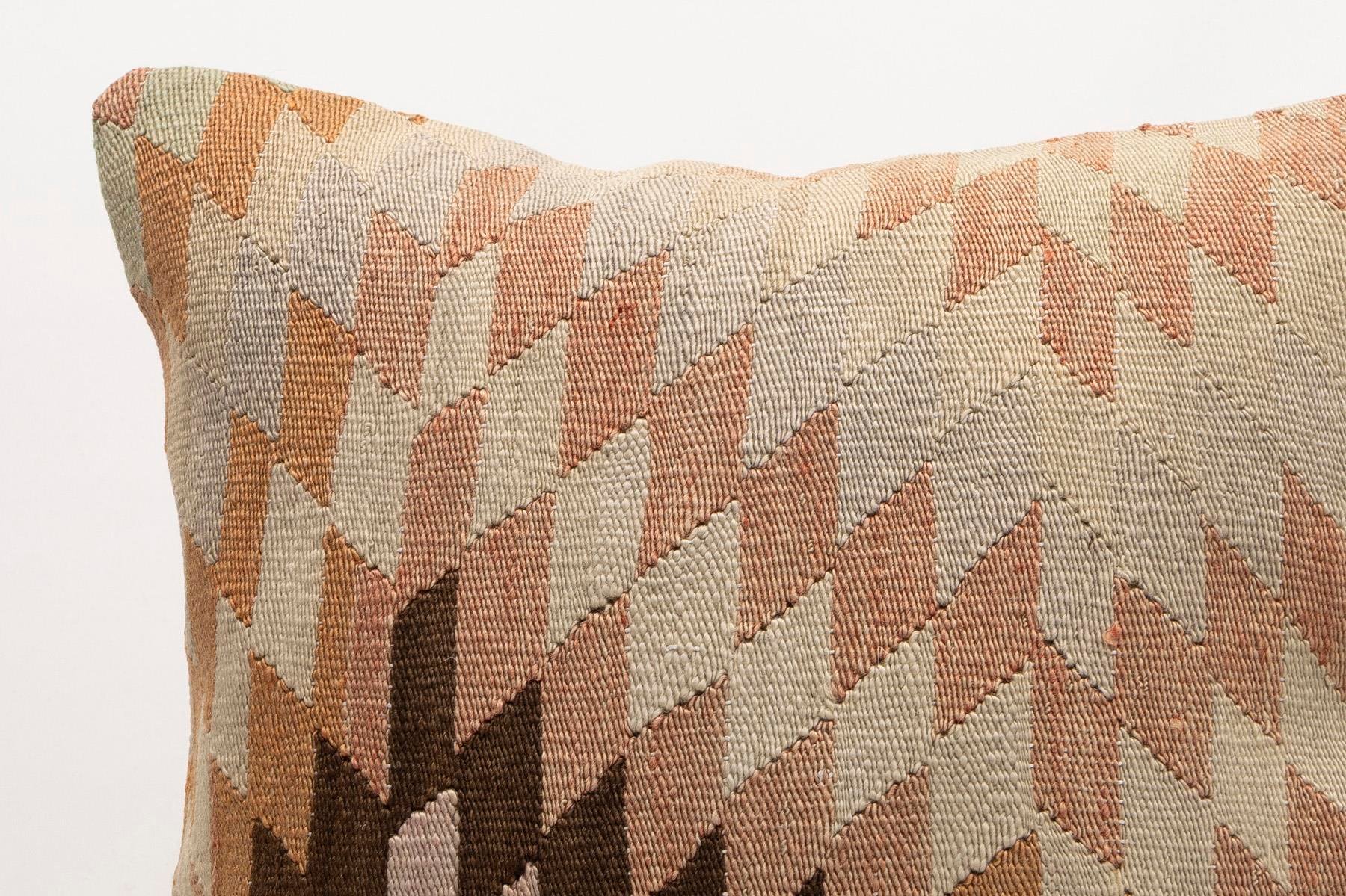 20x20 inches (50x50 cm) Kilim Pillow | KILIM WHOLESALE - Vintage Handmade Pillows - Vintage Handmade Kilim Rugs - It is 100% wool. Artistic and historical rugs. Old handwoven rugs. - Online hand woven rugs and kilim cushions sales. Shipping to a