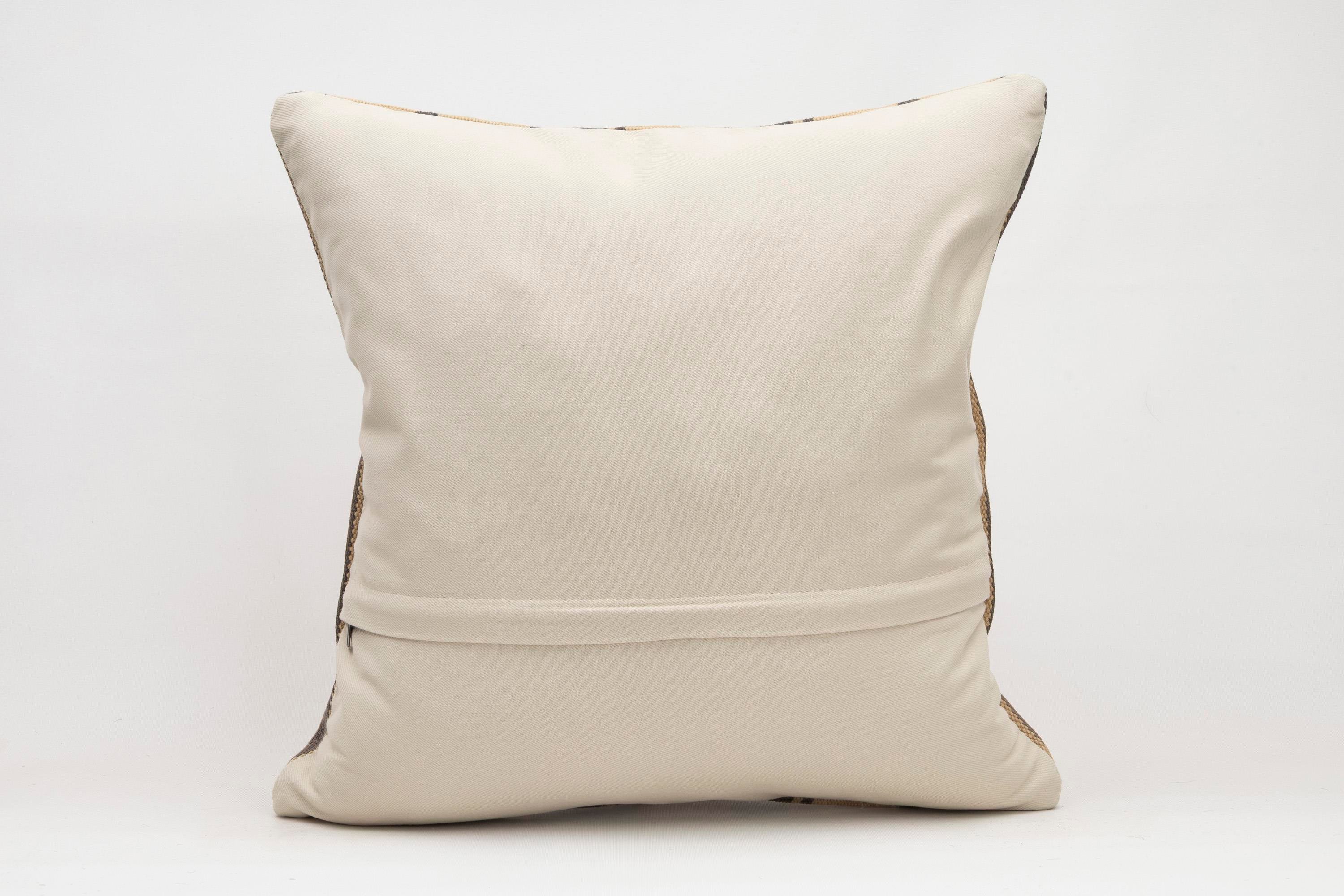 20x20 inches (50x50 cm) Kilim Pillow | KILIM WHOLESALE - Vintage Handmade Pillows - Vintage Handmade Kilim Rugs - It is 100% wool. Artistic and historical rugs. Old handwoven rugs. - Online hand woven rugs and kilim cushions sales. Shipping to a