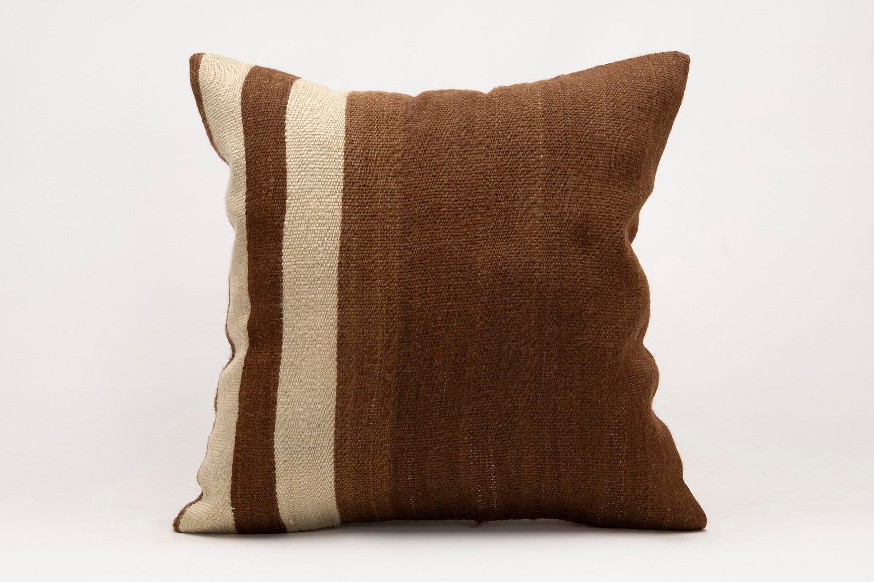 20x20 inches (50x50 cm) Kilim Pillow | KILIM WHOLESALE - Vintage Handmade Pillows - Vintage Handmade Kilim Rugs - It is 100% wool. Artistic and historical rugs. Old handwoven rugs. - Online hand woven rugs and kilim cushions sales. Shipping to a