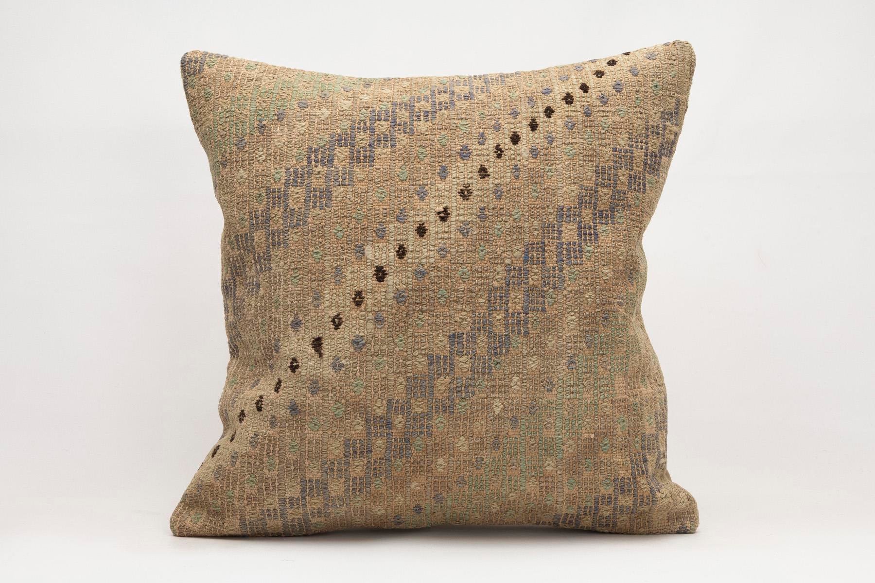 20x20 inches (50x50 cm) Kilim Pillow | KILIM WHOLESALE - Vintage Handmade Pillows - Vintage Handmade Kilim Rugs - It is 100% wool. Artistic and historical rugs. Old handwoven rugs. - Online hand woven rugs and kilim cushions sales. Shipping to a