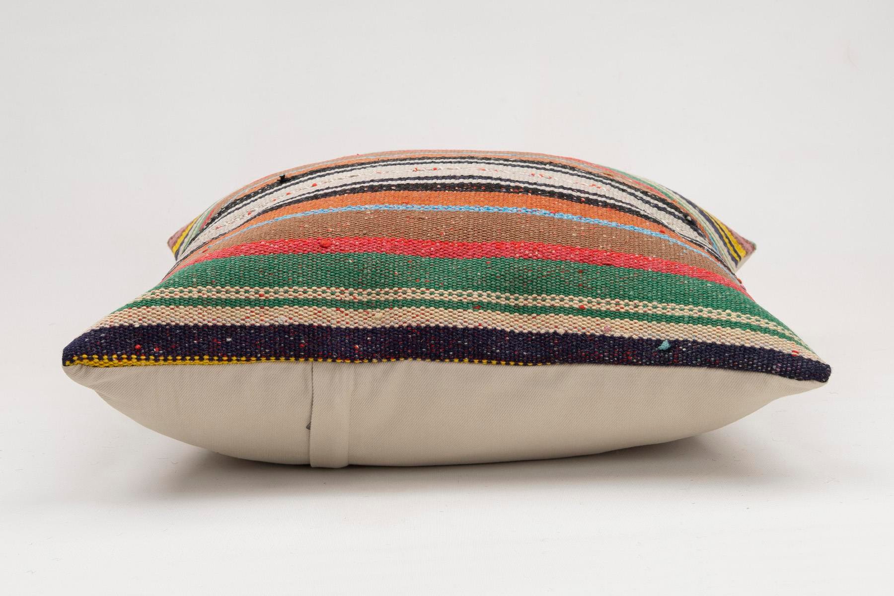 20x20 inches (50x50 cm) Kilim Pillow | KILIM WHOLESALE - Vintage Handmade Pillows - Vintage Handmade Kilim Rugs - It is 100% wool. Artistic and historical rugs. Old handwoven rugs. - Online hand woven rugs and kilim cushions sales. Shipping to a