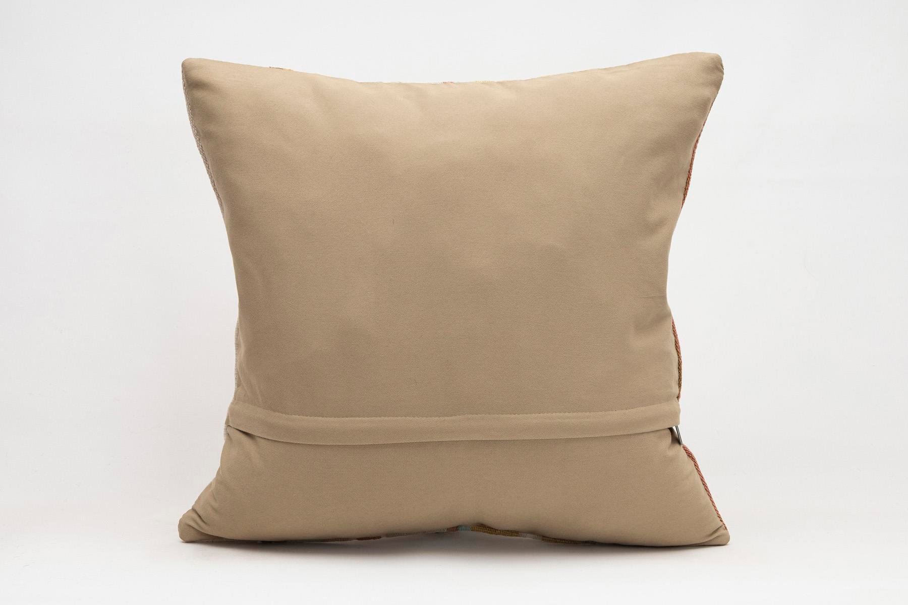 20x20 inches (50x50 cm) Kilim Pillow | KILIM WHOLESALE - Vintage Handmade Pillows - Vintage Handmade Kilim Rugs - It is 100% wool. Artistic and historical rugs. Old handwoven rugs. - Online hand woven rugs and kilim cushions sales. Shipping to a