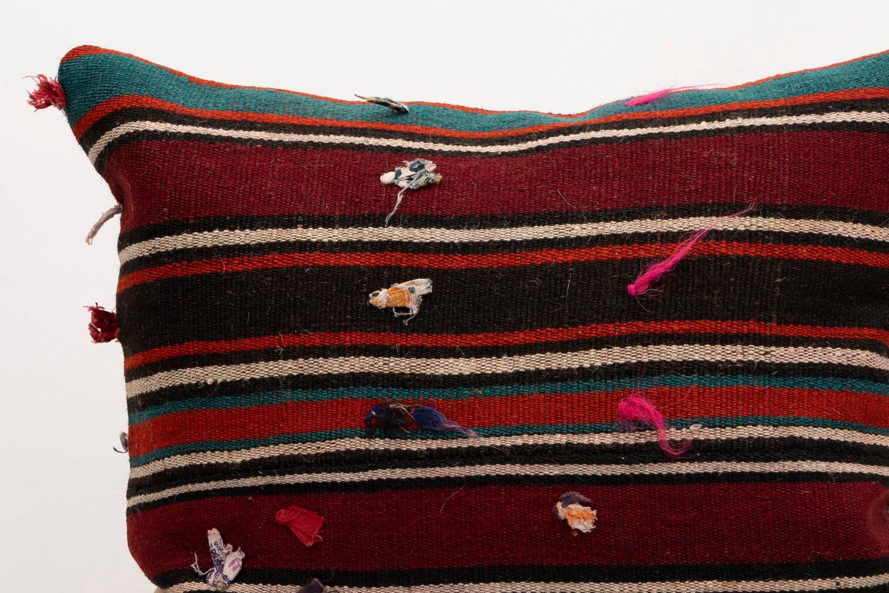 20x20 inches (50x50 cm) Kilim Pillow | KILIM WHOLESALE - Vintage Handmade Pillows - Vintage Handmade Kilim Rugs - It is 100% wool. Artistic and historical rugs. Old handwoven rugs. - Online hand woven rugs and kilim cushions sales. Shipping to a