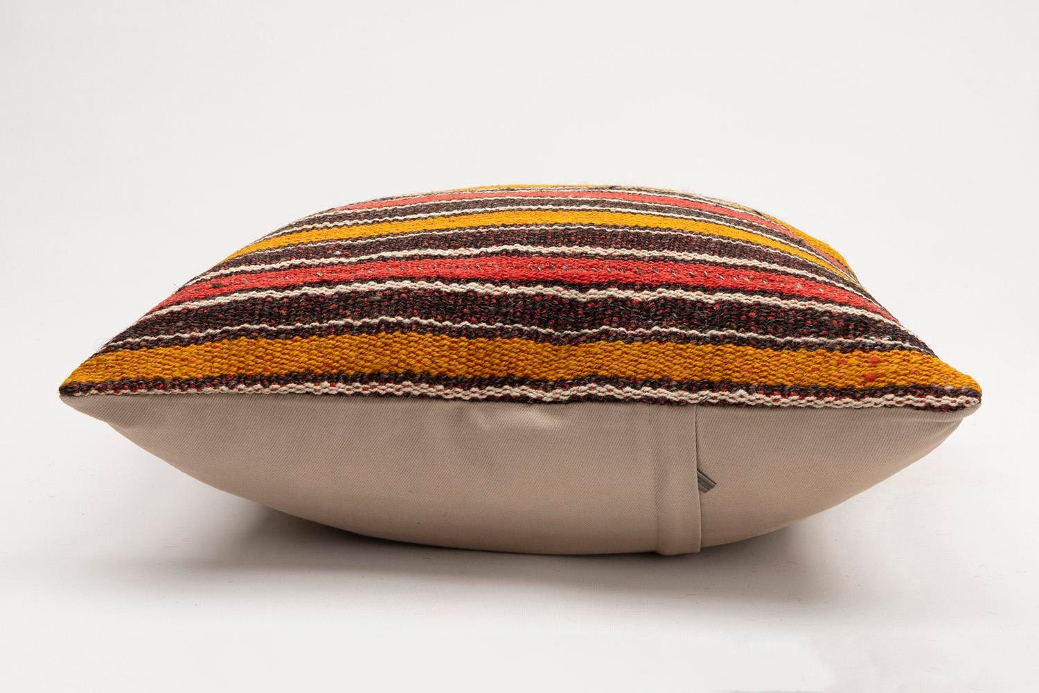 20x20 inches (50x50 cm) Kilim Pillow | KILIM WHOLESALE - Vintage Handmade Pillows - Vintage Handmade Kilim Rugs - It is 100% wool. Artistic and historical rugs. Old handwoven rugs. - Online hand woven rugs and kilim cushions sales. Shipping to a