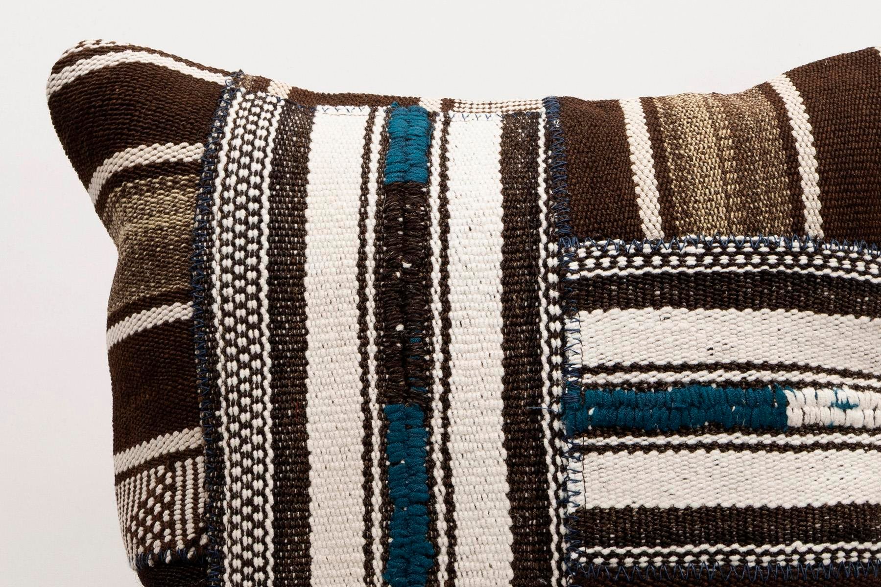 20x20 inches (50x50 cm) Kilim Pillow | KILIM WHOLESALE - Vintage Handmade Pillows - Vintage Handmade Kilim Rugs - It is 100% wool. Artistic and historical rugs. Old handwoven rugs. - Online hand woven rugs and kilim cushions sales. Shipping to a