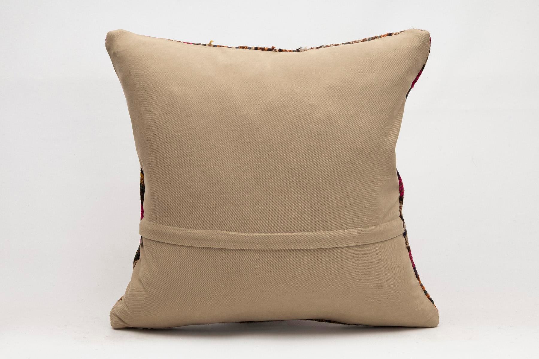 20x20 inches (50x50 cm) Kilim Pillow | KILIM WHOLESALE - Vintage Handmade Pillows - Vintage Handmade Kilim Rugs - It is 100% wool. Artistic and historical rugs. Old handwoven rugs. - Online hand woven rugs and kilim cushions sales. Shipping to a