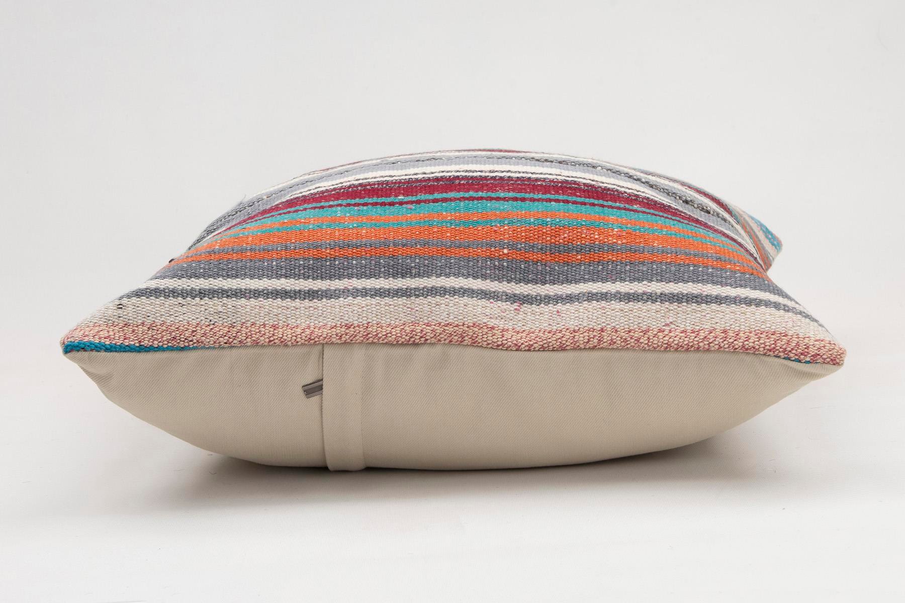 20x20 inches (50x50 cm) Kilim Pillow | KILIM WHOLESALE - Vintage Handmade Pillows - Vintage Handmade Kilim Rugs - It is 100% wool. Artistic and historical rugs. Old handwoven rugs. - Online hand woven rugs and kilim cushions sales. Shipping to a