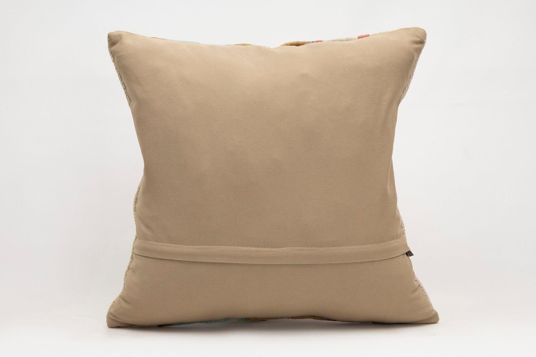 20x20 inches (50x50 cm) Kilim Pillow | KILIM WHOLESALE - Vintage Handmade Pillows - Vintage Handmade Kilim Rugs - It is 100% wool. Artistic and historical rugs. Old handwoven rugs. - Online hand woven rugs and kilim cushions sales. Shipping to a