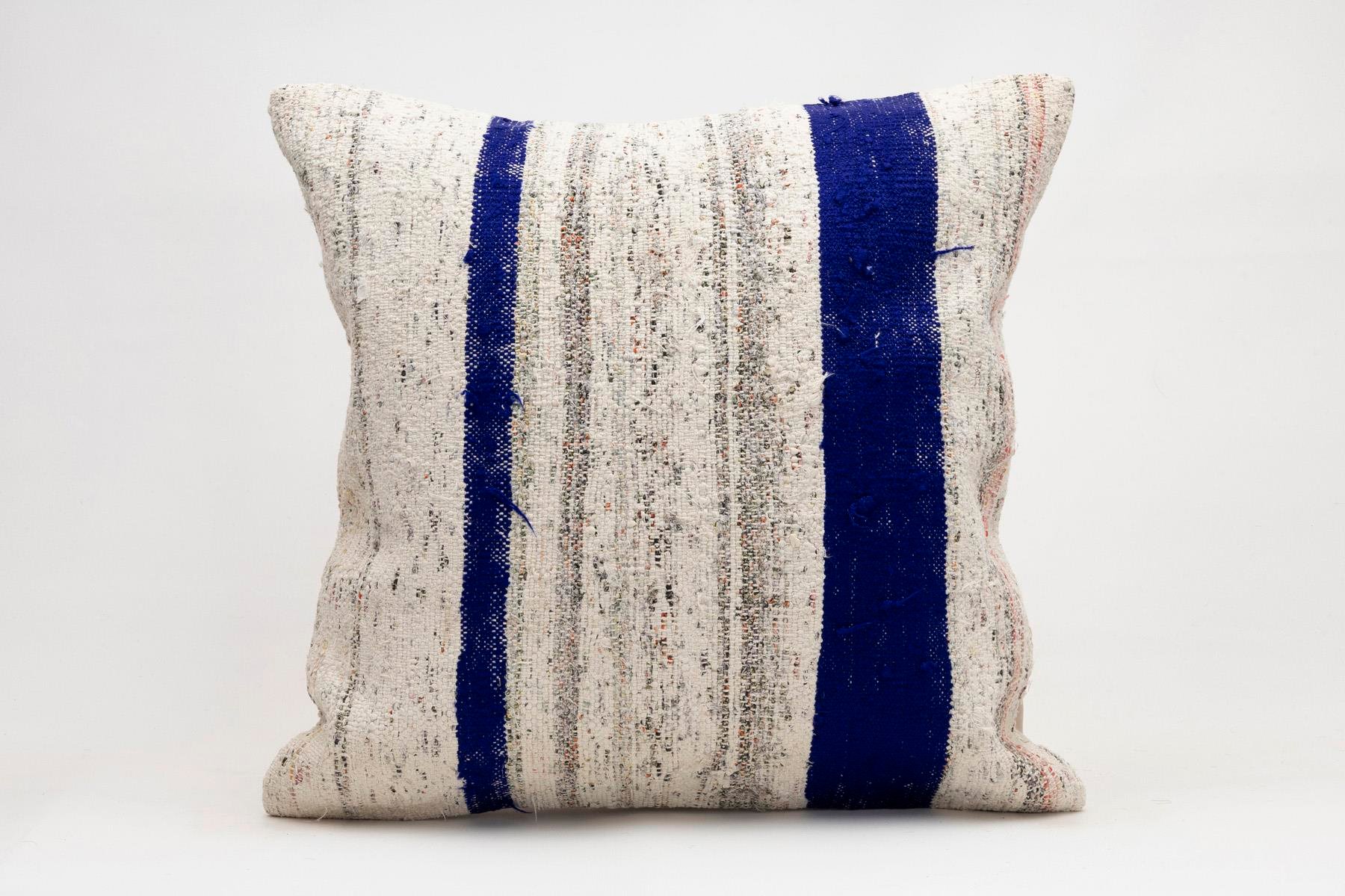20x20 inches (50x50 cm) Kilim Pillow | KILIM WHOLESALE - Vintage Handmade Pillows - Vintage Handmade Kilim Rugs - It is 100% wool. Artistic and historical rugs. Old handwoven rugs. - Online hand woven rugs and kilim cushions sales. Shipping to a