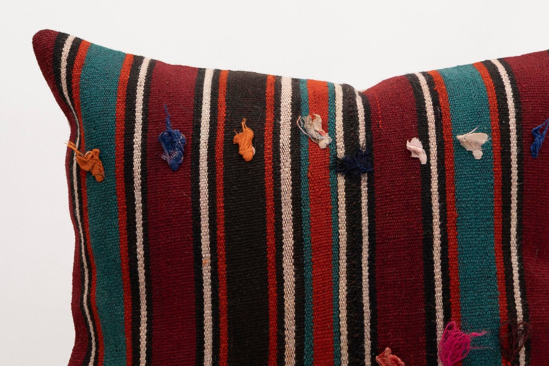 20x20 inches (50x50 cm) Kilim Pillow | KILIM WHOLESALE - Vintage Handmade Pillows - Vintage Handmade Kilim Rugs - It is 100% wool. Artistic and historical rugs. Old handwoven rugs. - Online hand woven rugs and kilim cushions sales. Shipping to a