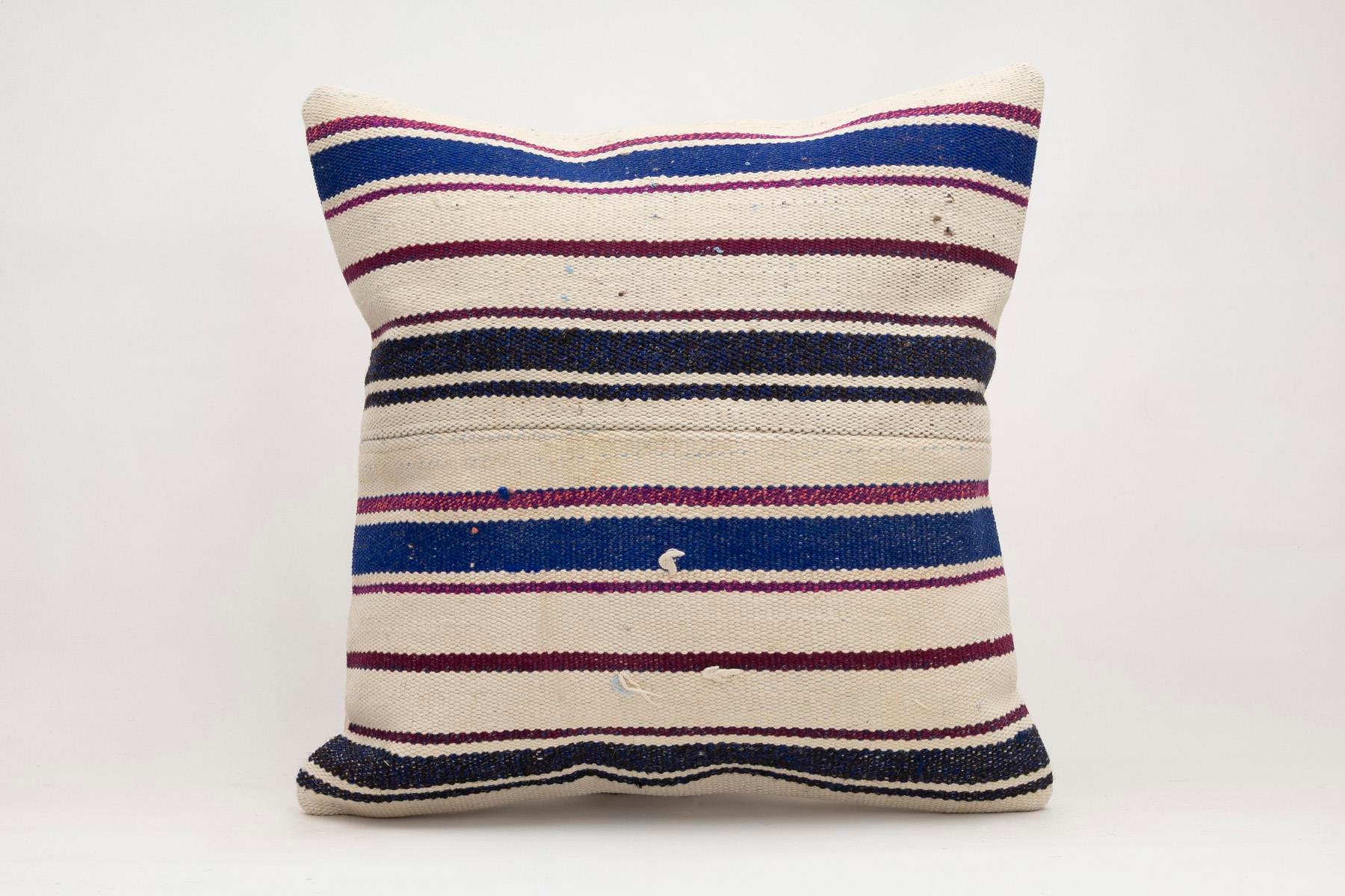 20x20 inches (50x50 cm) Kilim Pillow | KILIM WHOLESALE - Vintage Handmade Pillows - Vintage Handmade Kilim Rugs - It is 100% wool. Artistic and historical rugs. Old handwoven rugs. - Online hand woven rugs and kilim cushions sales. Shipping to a