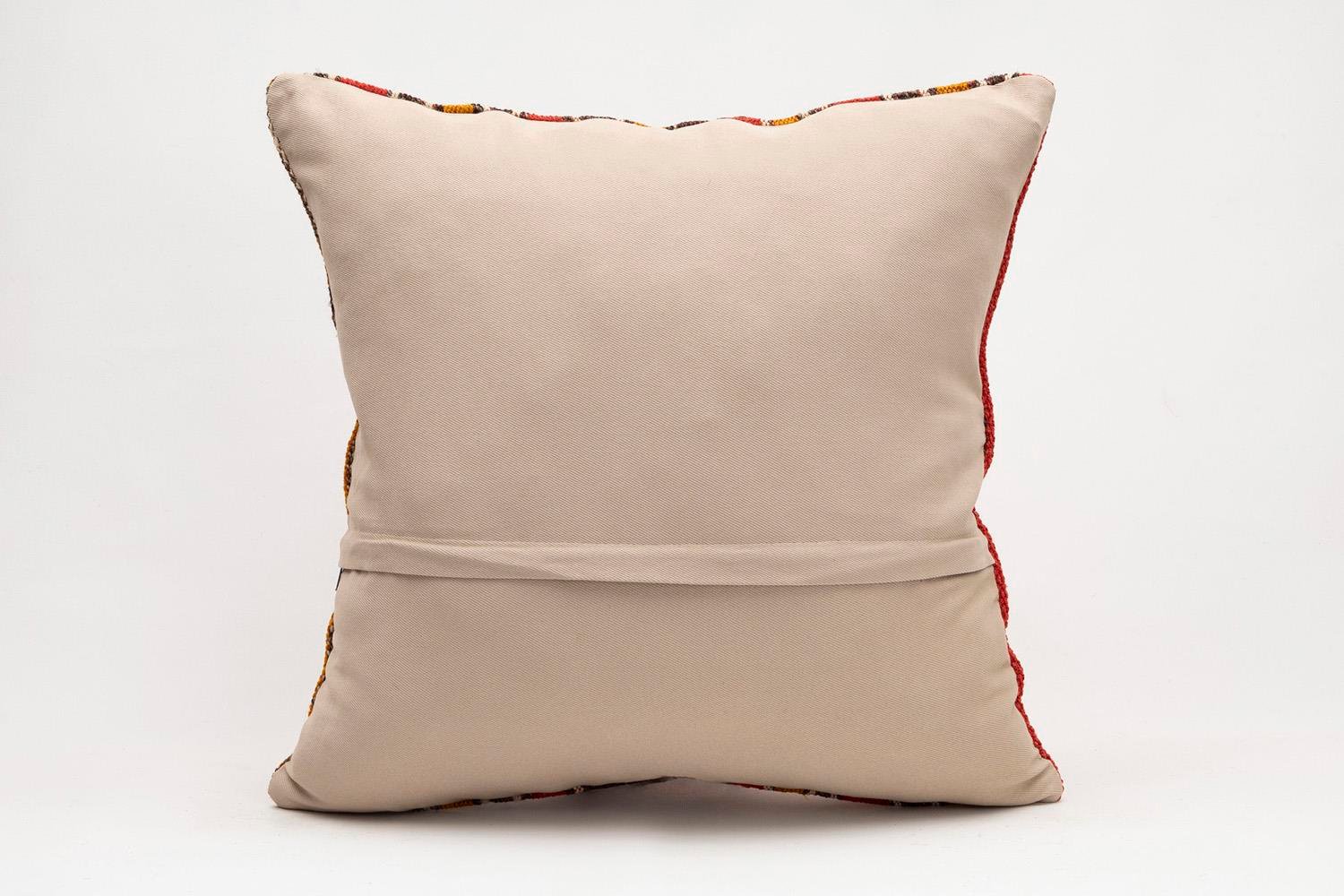 20x20 inches (50x50 cm) Kilim Pillow | KILIM WHOLESALE - Vintage Handmade Pillows - Vintage Handmade Kilim Rugs - It is 100% wool. Artistic and historical rugs. Old handwoven rugs. - Online hand woven rugs and kilim cushions sales. Shipping to a