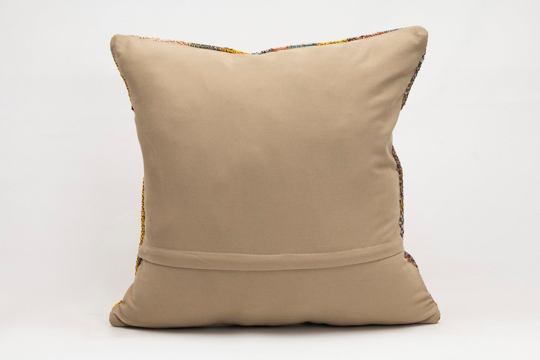 20x20 inches (50x50 cm) Kilim Pillow | KILIM WHOLESALE - Vintage Handmade Pillows - Vintage Handmade Kilim Rugs - It is 100% wool. Artistic and historical rugs. Old handwoven rugs. - Online hand woven rugs and kilim cushions sales. Shipping to a