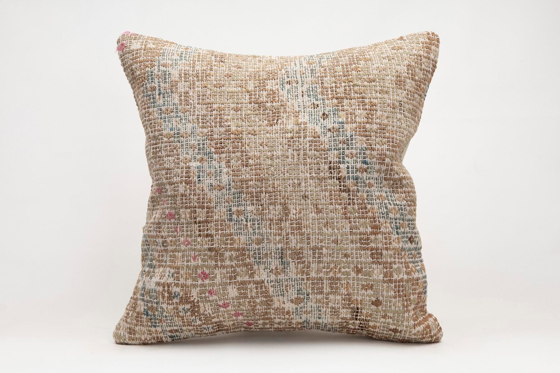 20x20 inches (50x50 cm) Kilim Pillow | KILIM WHOLESALE - Vintage Handmade Pillows - Vintage Handmade Kilim Rugs - It is 100% wool. Artistic and historical rugs. Old handwoven rugs. - Online hand woven rugs and kilim cushions sales. Shipping to a