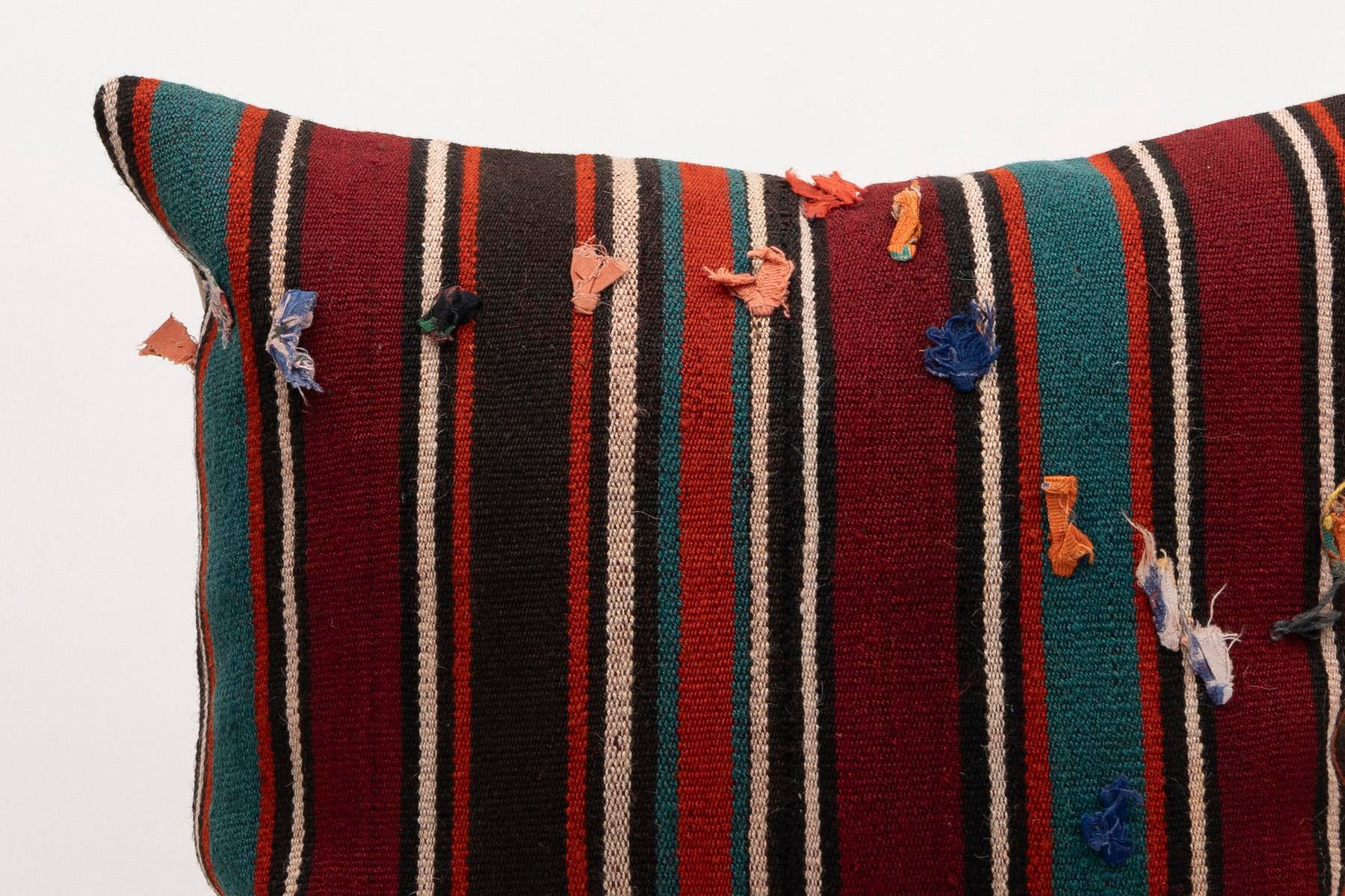 20x20 inches (50x50 cm) Kilim Pillow | KILIM WHOLESALE - Vintage Handmade Pillows - Vintage Handmade Kilim Rugs - It is 100% wool. Artistic and historical rugs. Old handwoven rugs. - Online hand woven rugs and kilim cushions sales. Shipping to a