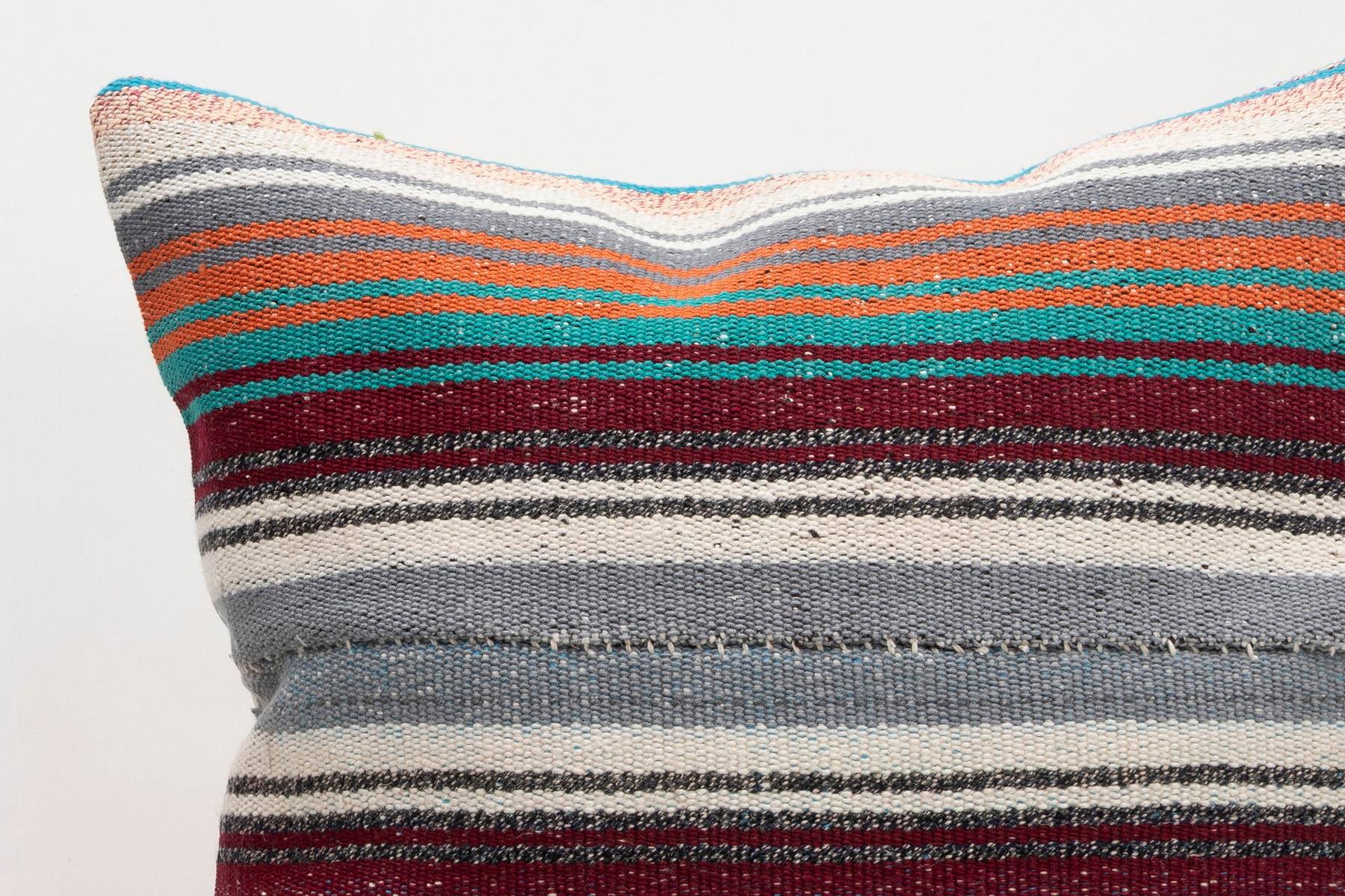 20x20 inches (50x50 cm) Kilim Pillow | KILIM WHOLESALE - Vintage Handmade Pillows - Vintage Handmade Kilim Rugs - It is 100% wool. Artistic and historical rugs. Old handwoven rugs. - Online hand woven rugs and kilim cushions sales. Shipping to a