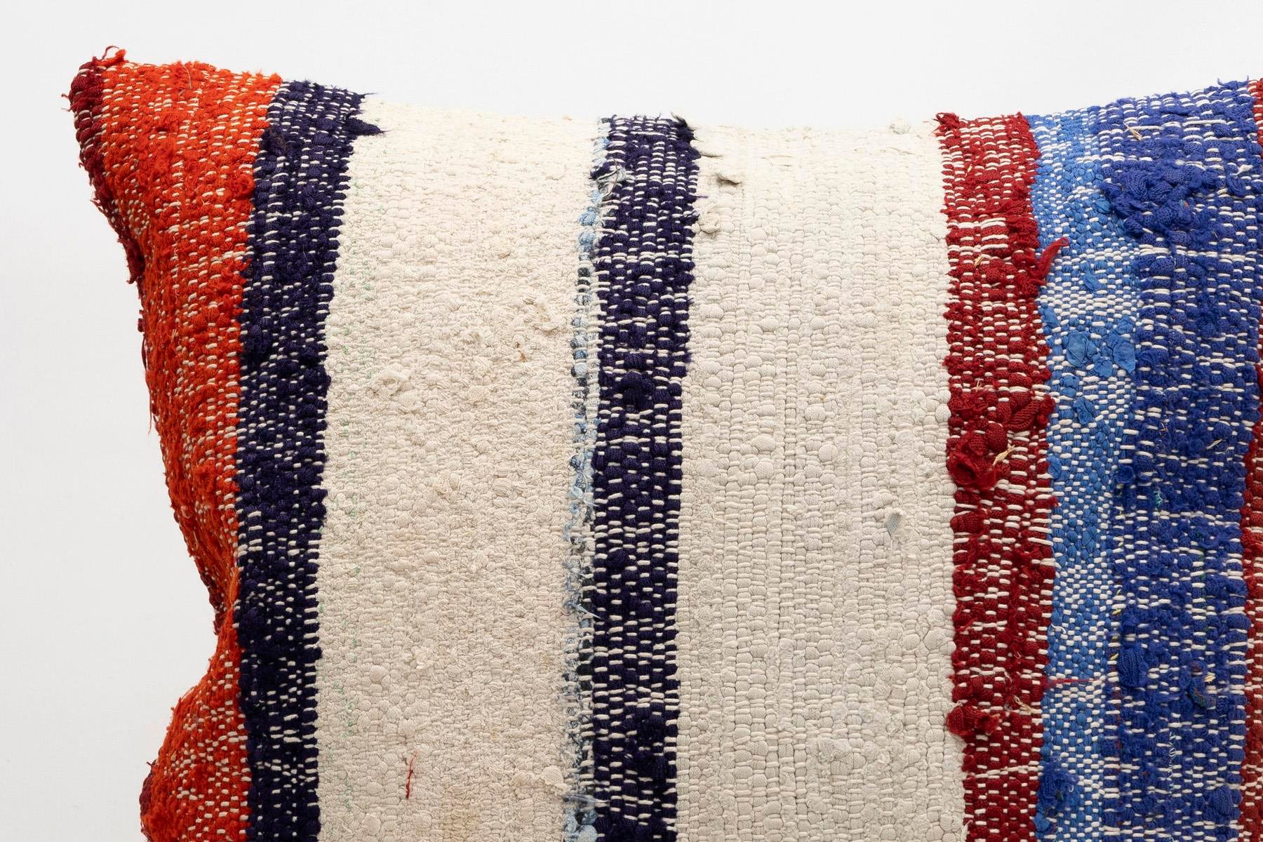 20x20 inches (50x50 cm) Kilim Pillow | KILIM WHOLESALE - Vintage Handmade Pillows - Vintage Handmade Kilim Rugs - It is 100% wool. Artistic and historical rugs. Old handwoven rugs. - Online hand woven rugs and kilim cushions sales. Shipping to a