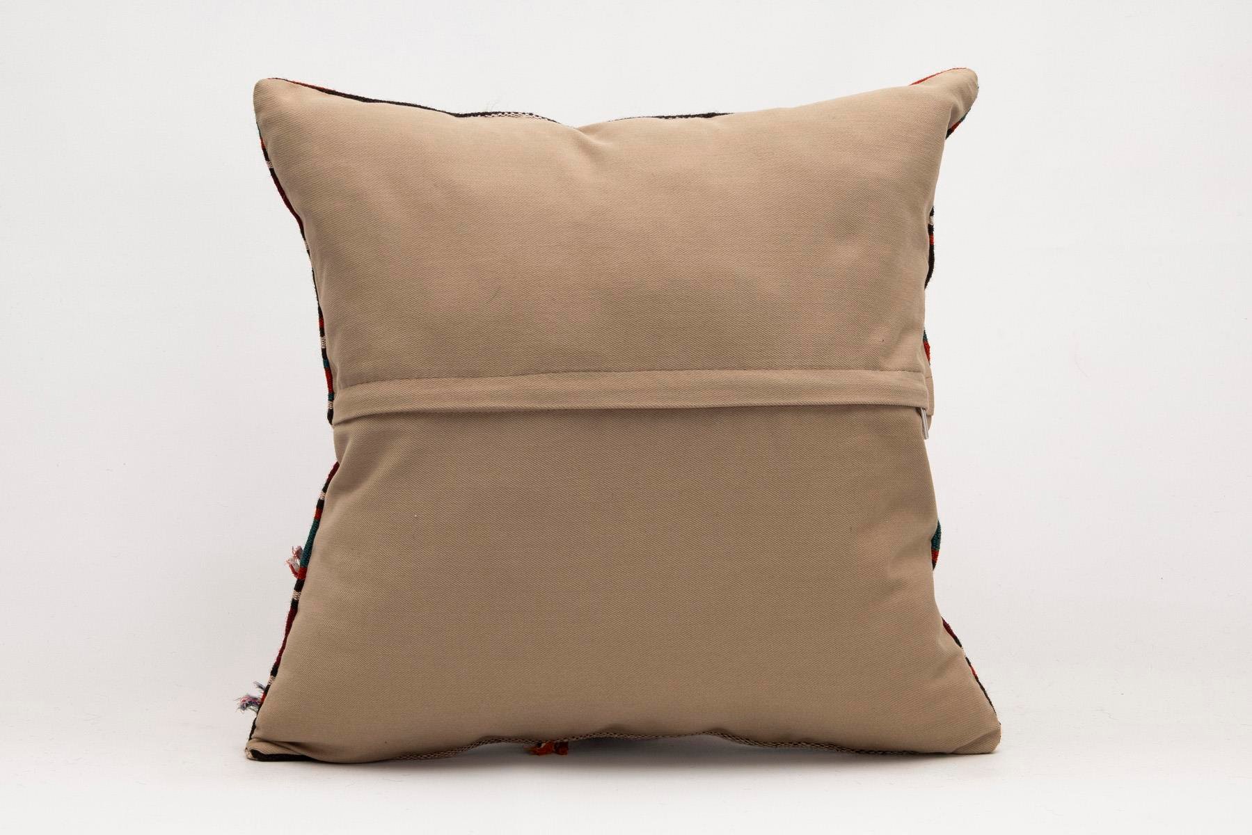 20x20 inches (50x50 cm) Kilim Pillow | KILIM WHOLESALE - Vintage Handmade Pillows - Vintage Handmade Kilim Rugs - It is 100% wool. Artistic and historical rugs. Old handwoven rugs. - Online hand woven rugs and kilim cushions sales. Shipping to a