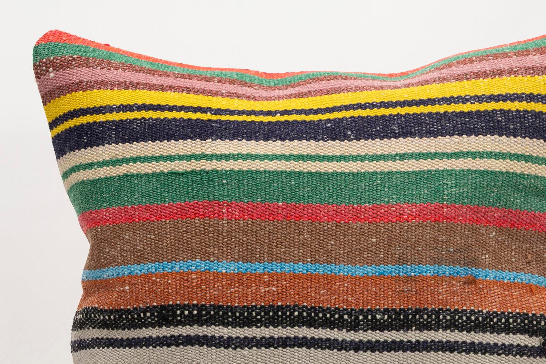 20x20 inches (50x50 cm) Kilim Pillow | KILIM WHOLESALE - Vintage Handmade Pillows - Vintage Handmade Kilim Rugs - It is 100% wool. Artistic and historical rugs. Old handwoven rugs. - Online hand woven rugs and kilim cushions sales. Shipping to a