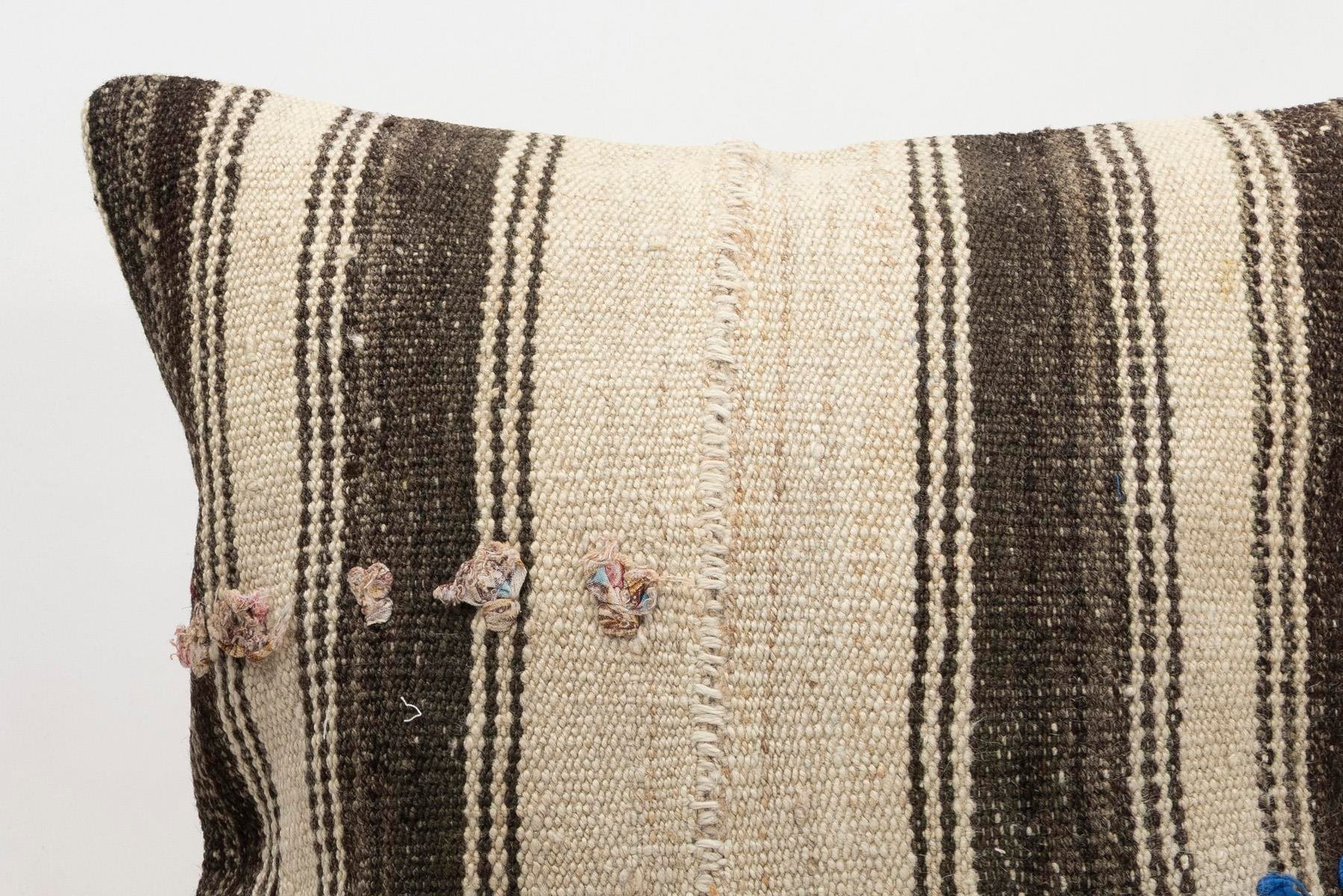 20x20 inches (50x50 cm) Kilim Pillow | KILIM WHOLESALE - Vintage Handmade Pillows - Vintage Handmade Kilim Rugs - It is 100% wool. Artistic and historical rugs. Old handwoven rugs. - Online hand woven rugs and kilim cushions sales. Shipping to a