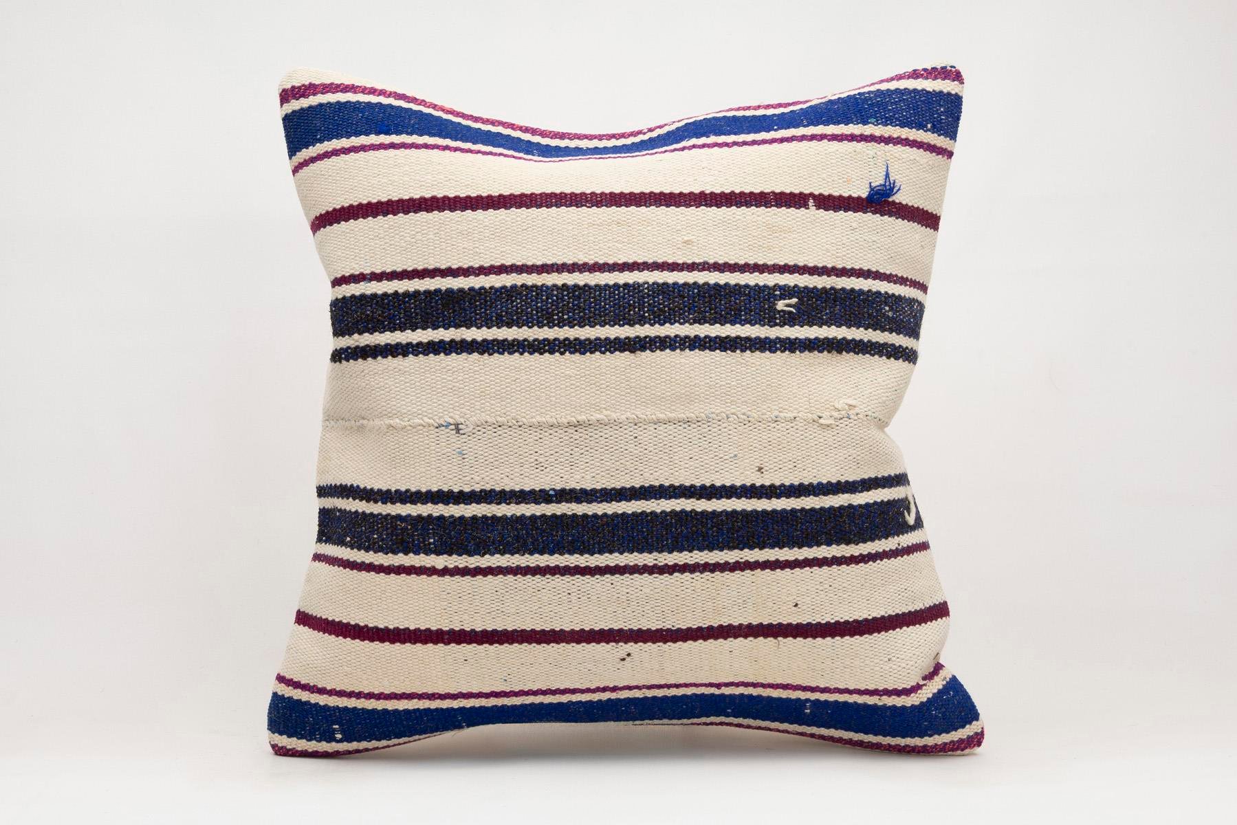 20x20 inches (50x50 cm) Kilim Pillow | KILIM WHOLESALE - Vintage Handmade Pillows - Vintage Handmade Kilim Rugs - It is 100% wool. Artistic and historical rugs. Old handwoven rugs. - Online hand woven rugs and kilim cushions sales. Shipping to a