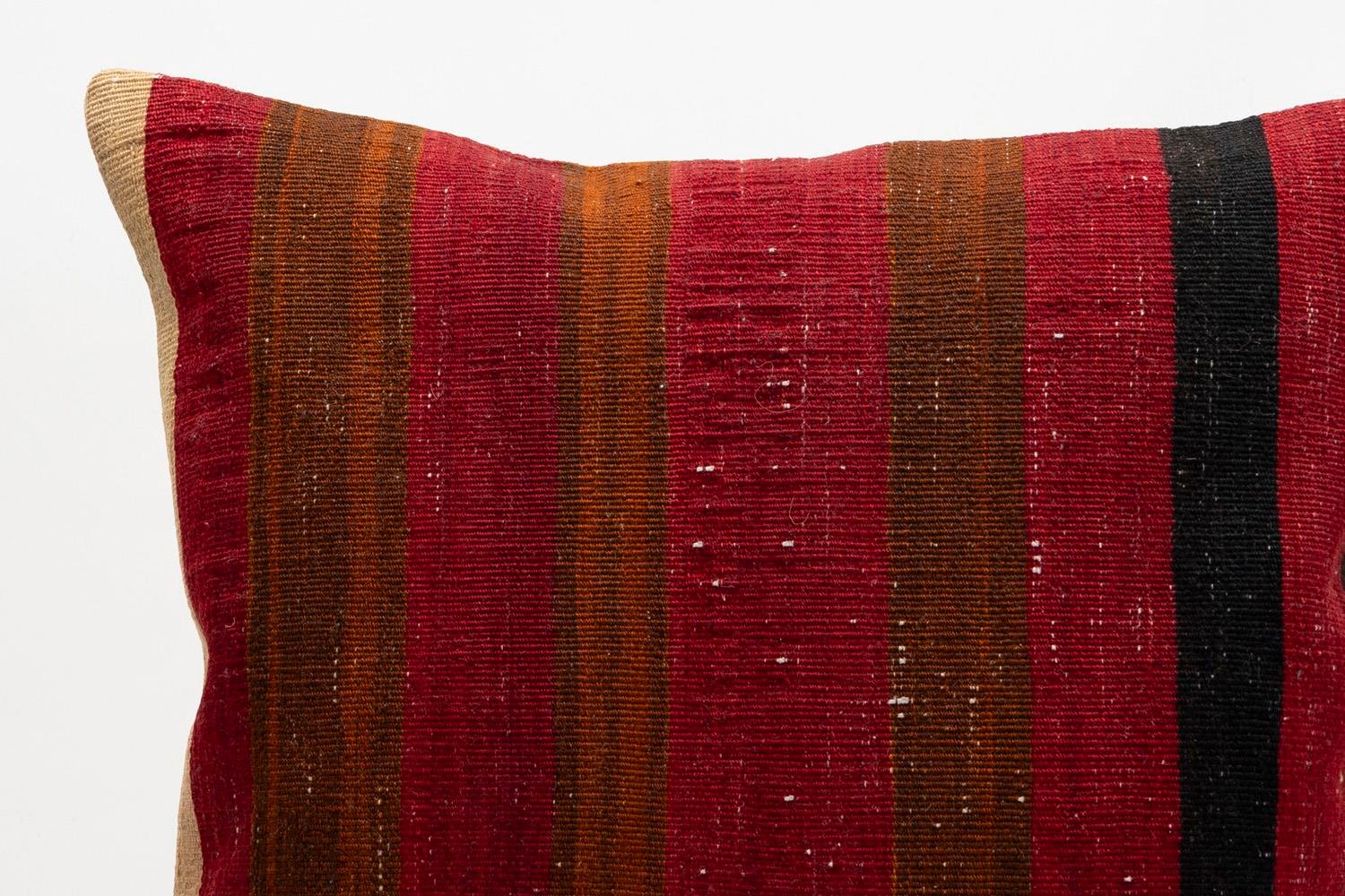20x20 inches (50x50 cm) Kilim Pillow | KILIM WHOLESALE - Vintage Handmade Pillows - Vintage Handmade Kilim Rugs - It is 100% wool. Artistic and historical rugs. Old handwoven rugs. - Online hand woven rugs and kilim cushions sales. Shipping to a