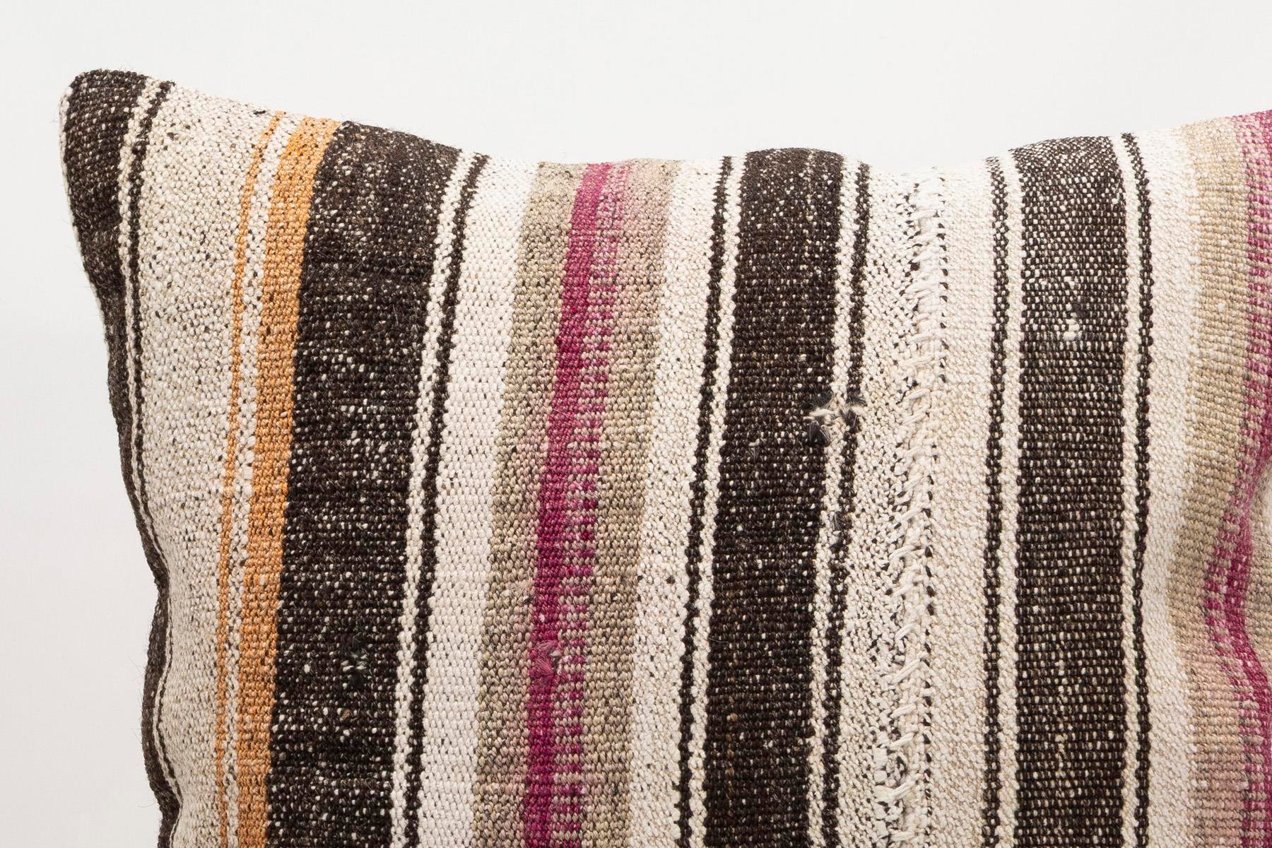 20x20 inches (50x50 cm) Kilim Pillow | KILIM WHOLESALE - Vintage Handmade Pillows - Vintage Handmade Kilim Rugs - It is 100% wool. Artistic and historical rugs. Old handwoven rugs. - Online hand woven rugs and kilim cushions sales. Shipping to a