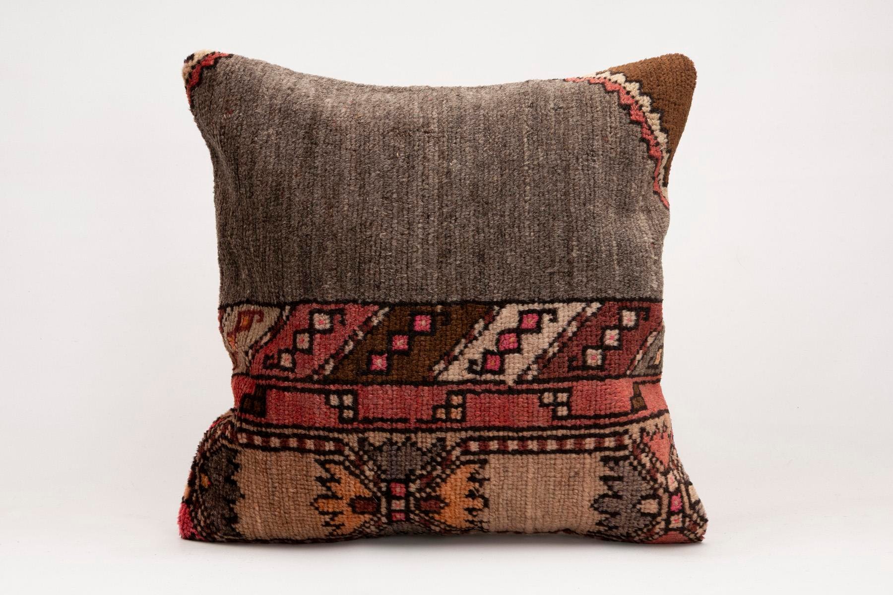 20x20 inches (50x50 cm) Kilim Pillow | KILIM WHOLESALE - Vintage Handmade Pillows - Vintage Handmade Kilim Rugs - It is 100% wool. Artistic and historical rugs. Old handwoven rugs. - Online hand woven rugs and kilim cushions sales. Shipping to a
