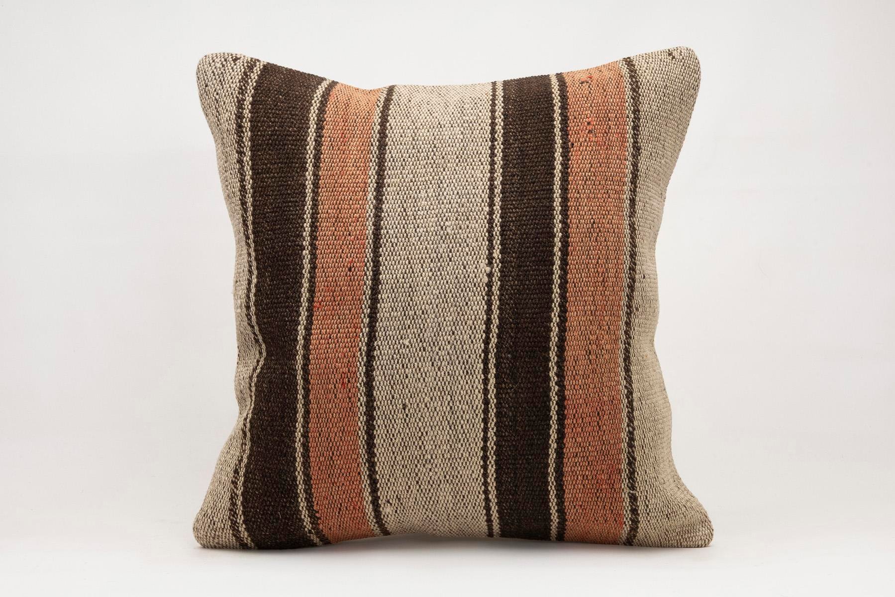 20x20 inches (50x50 cm) Kilim Pillow | KILIM WHOLESALE - Vintage Handmade Pillows - Vintage Handmade Kilim Rugs - It is 100% wool. Artistic and historical rugs. Old handwoven rugs. - Online hand woven rugs and kilim cushions sales. Shipping to a