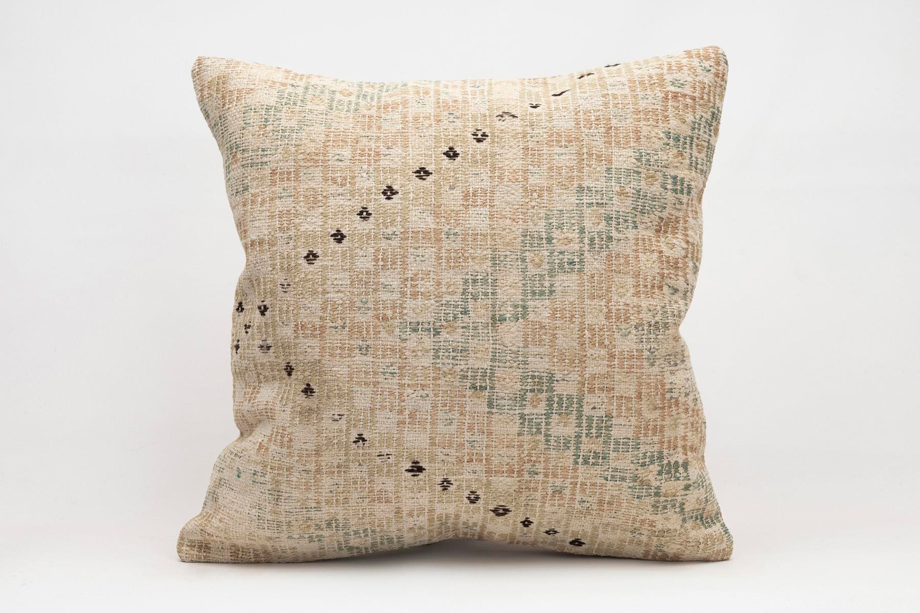 20x20 inches (50x50 cm) Kilim Pillow | KILIM WHOLESALE - Vintage Handmade Pillows - Vintage Handmade Kilim Rugs - It is 100% wool. Artistic and historical rugs. Old handwoven rugs. - Online hand woven rugs and kilim cushions sales. Shipping to a