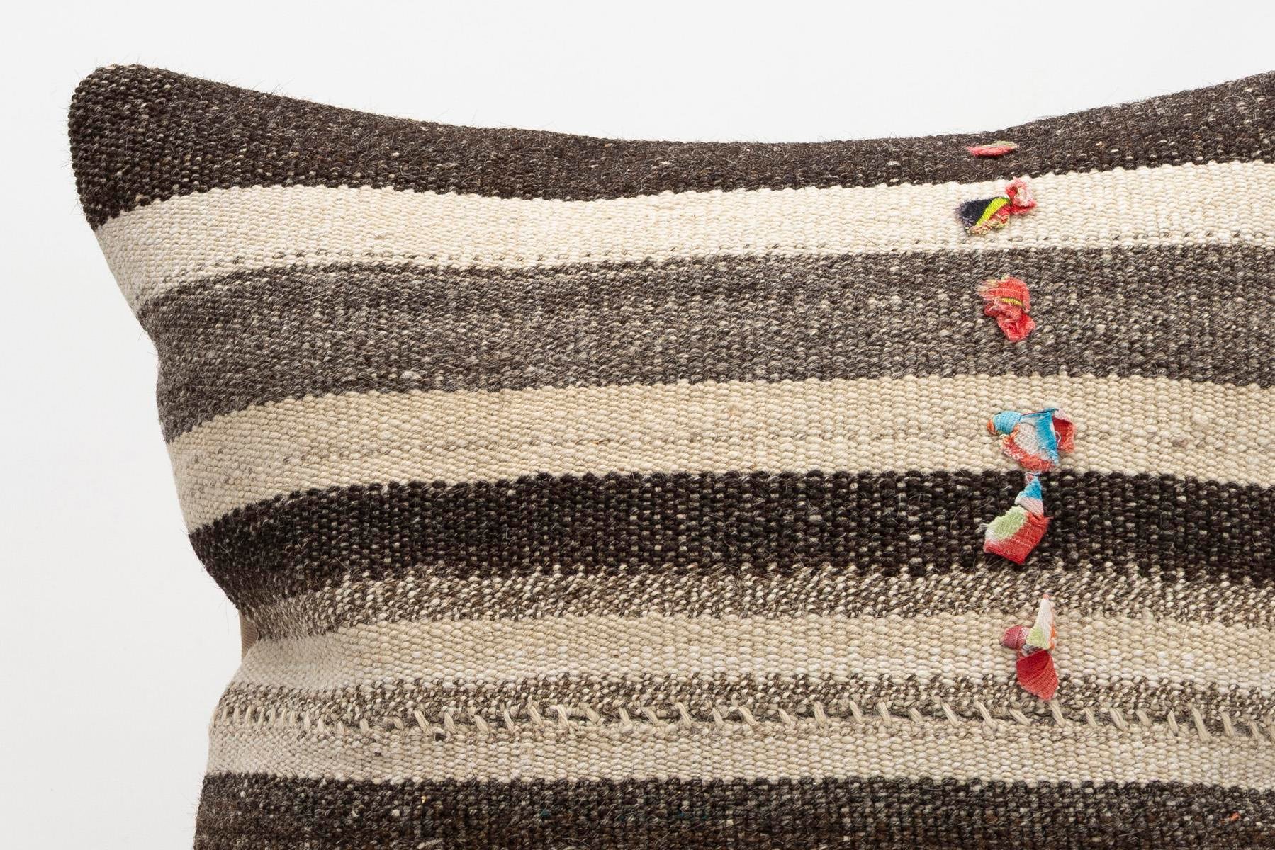 20x20 inches (50x50 cm) Kilim Pillow | KILIM WHOLESALE - Vintage Handmade Pillows - Vintage Handmade Kilim Rugs - It is 100% wool. Artistic and historical rugs. Old handwoven rugs. - Online hand woven rugs and kilim cushions sales. Shipping to a