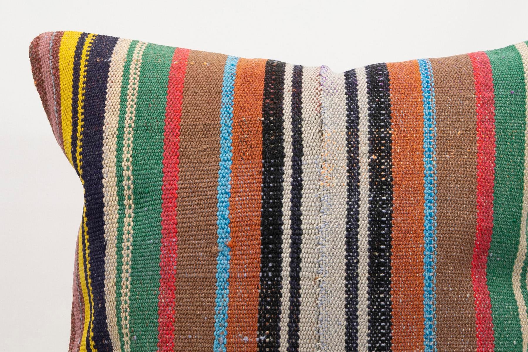 20x20 inches (50x50 cm) Kilim Pillow | KILIM WHOLESALE - Vintage Handmade Pillows - Vintage Handmade Kilim Rugs - It is 100% wool. Artistic and historical rugs. Old handwoven rugs. - Online hand woven rugs and kilim cushions sales. Shipping to a