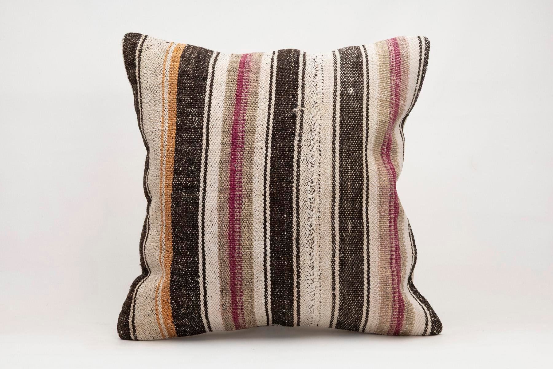 20x20 inches (50x50 cm) Kilim Pillow | KILIM WHOLESALE - Vintage Handmade Pillows - Vintage Handmade Kilim Rugs - It is 100% wool. Artistic and historical rugs. Old handwoven rugs. - Online hand woven rugs and kilim cushions sales. Shipping to a