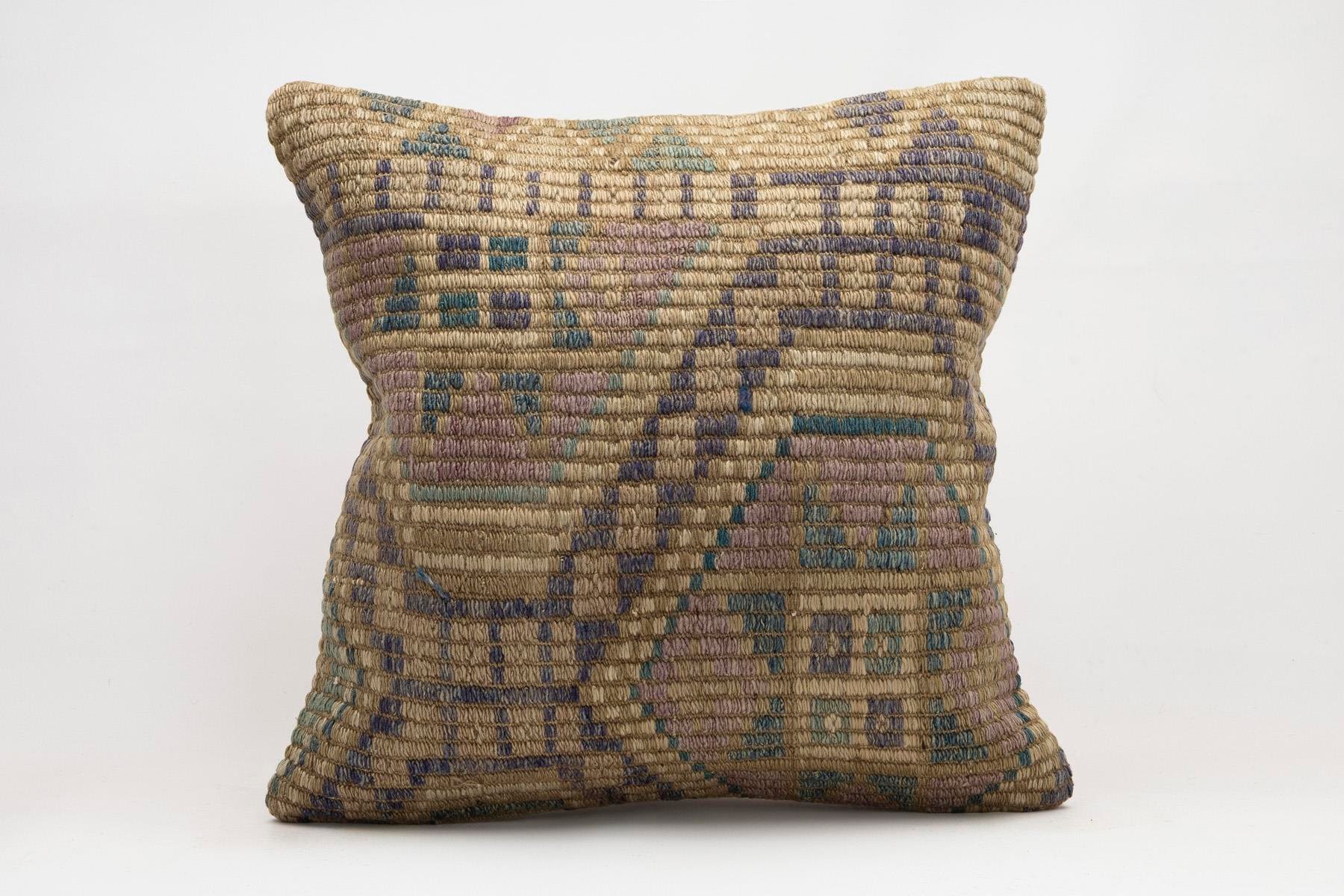 20x20 inches (50x50 cm) Kilim Pillow | KILIM WHOLESALE - Vintage Handmade Pillows - Vintage Handmade Kilim Rugs - It is 100% wool. Artistic and historical rugs. Old handwoven rugs. - Online hand woven rugs and kilim cushions sales. Shipping to a