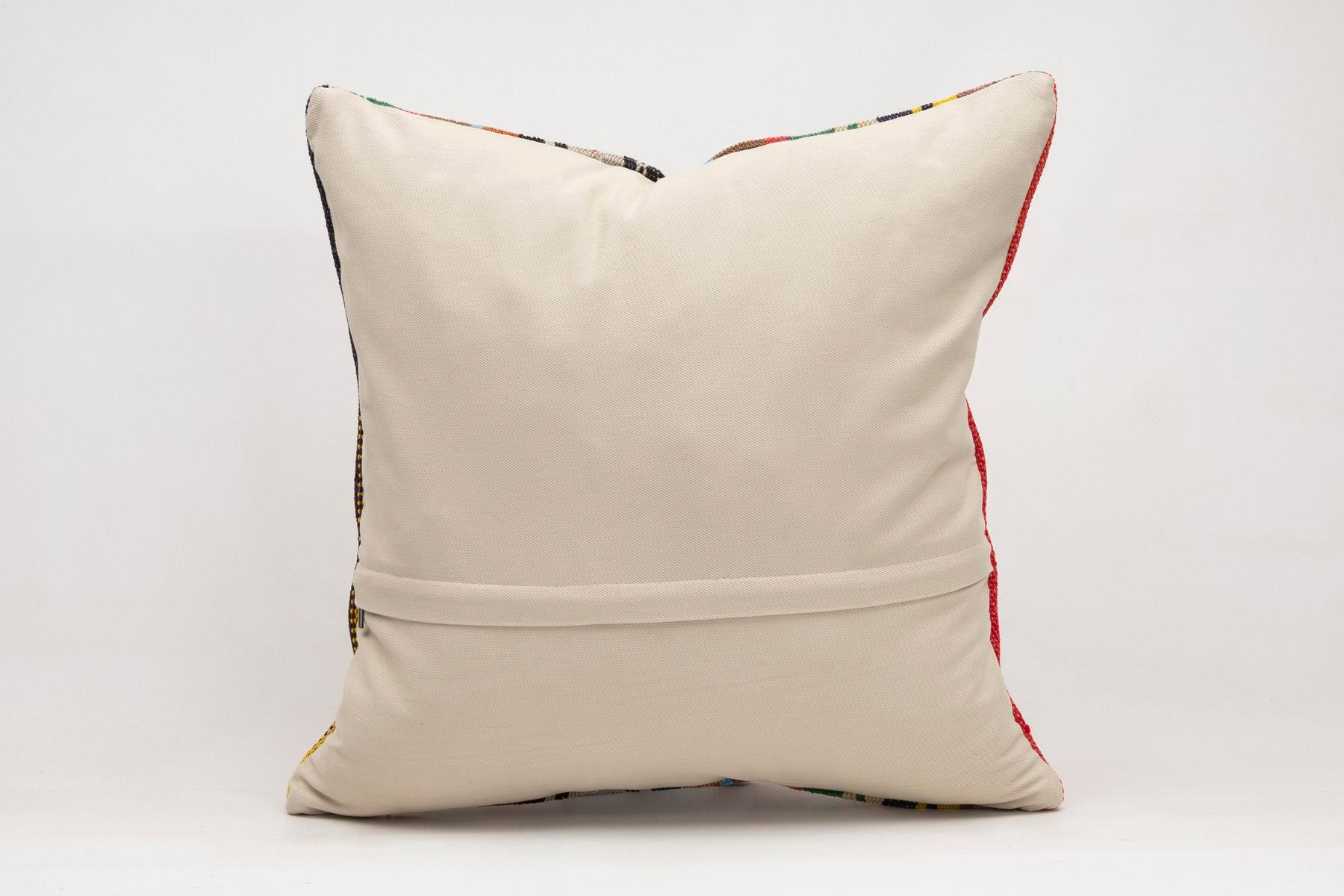 20x20 inches (50x50 cm) Kilim Pillow | KILIM WHOLESALE - Vintage Handmade Pillows - Vintage Handmade Kilim Rugs - It is 100% wool. Artistic and historical rugs. Old handwoven rugs. - Online hand woven rugs and kilim cushions sales. Shipping to a