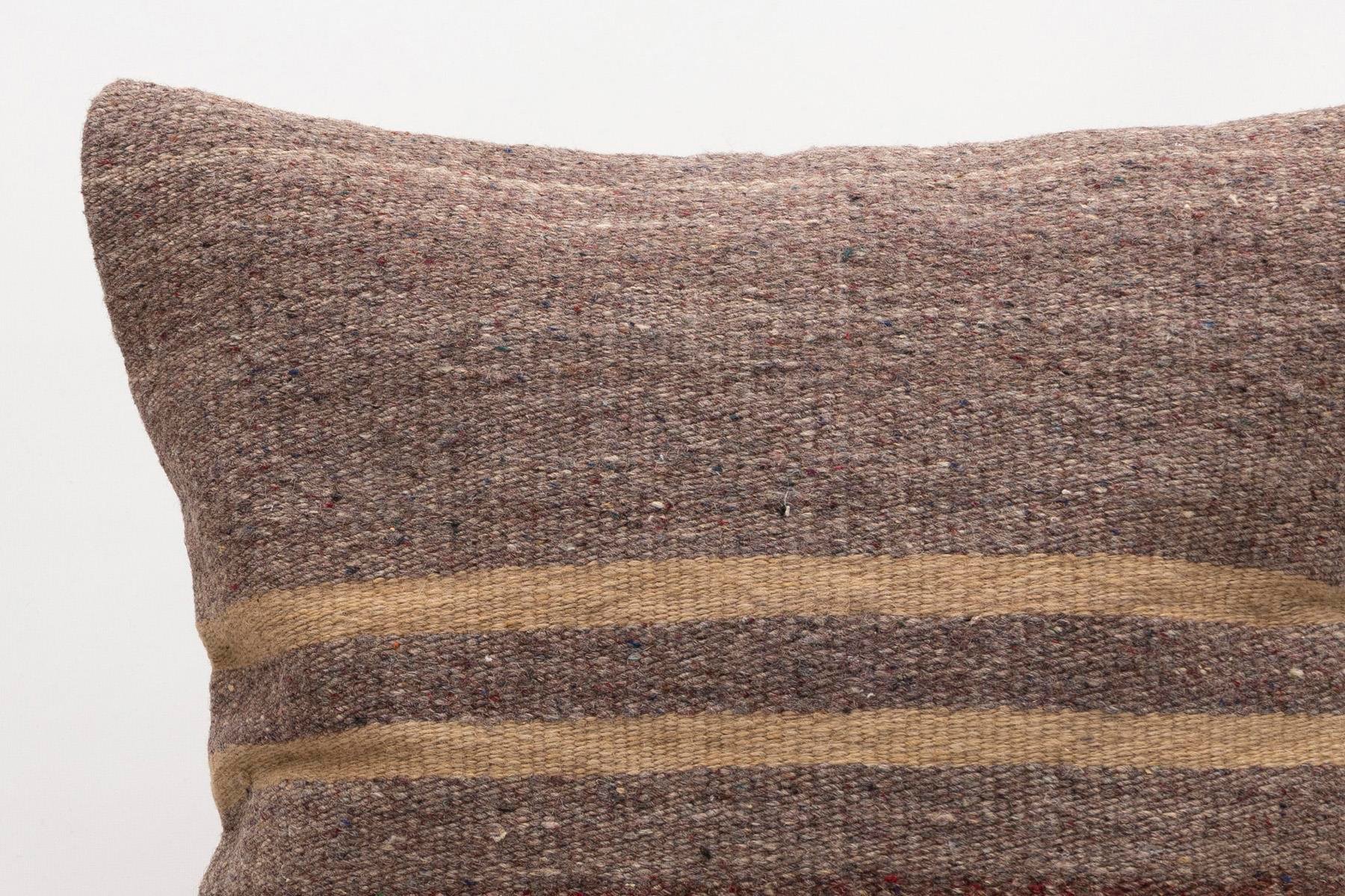 20x20 inches (50x50 cm) Kilim Pillow | KILIM WHOLESALE - Vintage Handmade Pillows - Vintage Handmade Kilim Rugs - It is 100% wool. Artistic and historical rugs. Old handwoven rugs. - Online hand woven rugs and kilim cushions sales. Shipping to a