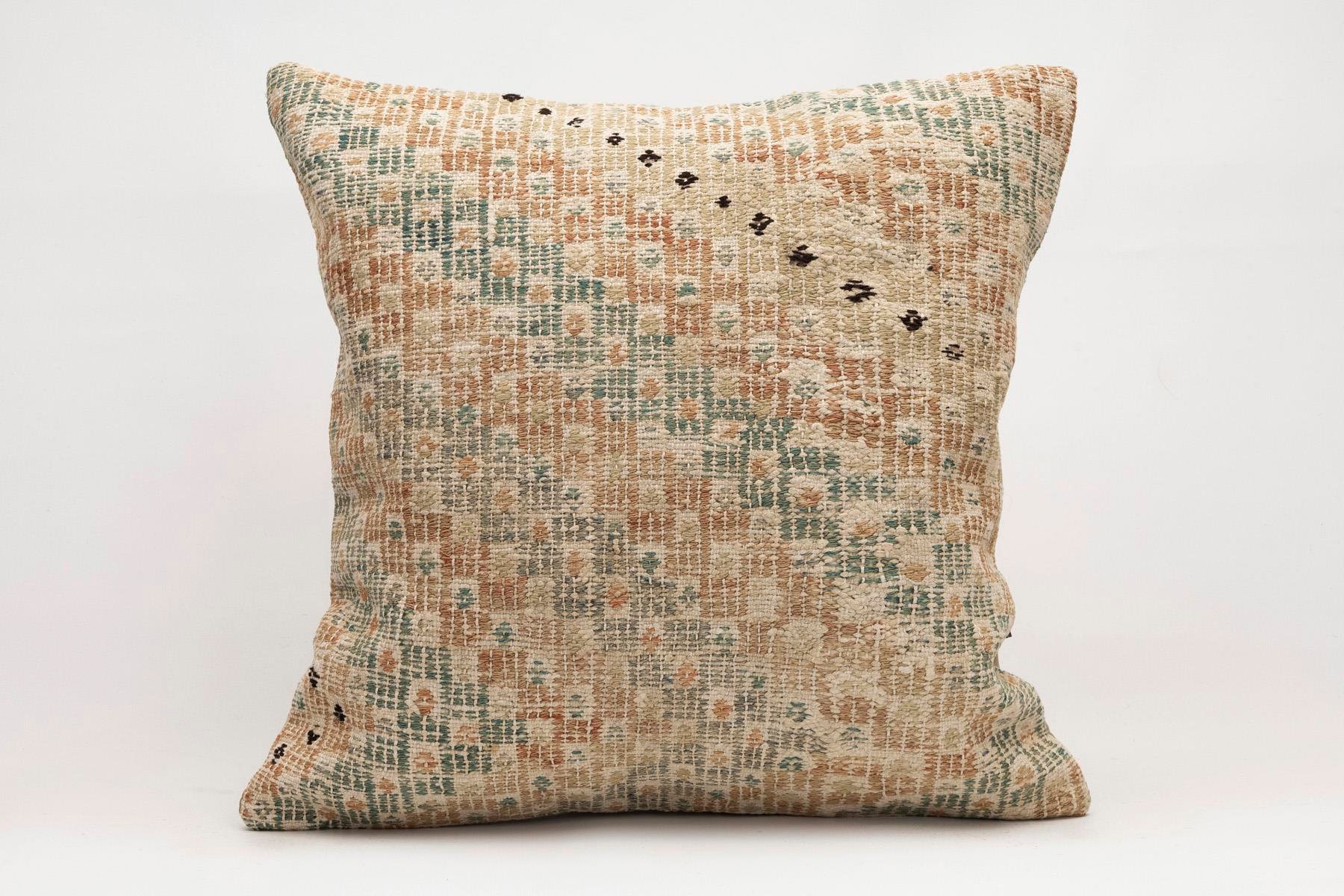 20x20 inches (50x50 cm) Kilim Pillow | KILIM WHOLESALE - Vintage Handmade Pillows - Vintage Handmade Kilim Rugs - It is 100% wool. Artistic and historical rugs. Old handwoven rugs. - Online hand woven rugs and kilim cushions sales. Shipping to a