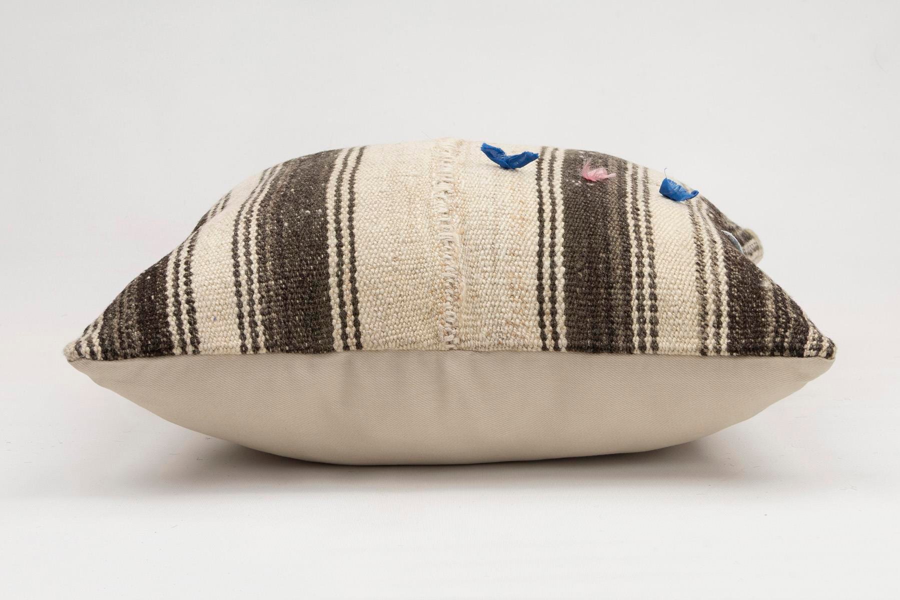 20x20 inches (50x50 cm) Kilim Pillow | KILIM WHOLESALE - Vintage Handmade Pillows - Vintage Handmade Kilim Rugs - It is 100% wool. Artistic and historical rugs. Old handwoven rugs. - Online hand woven rugs and kilim cushions sales. Shipping to a