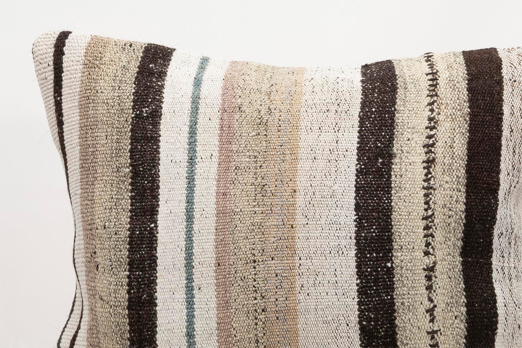 20x20 inches (50x50 cm) Kilim Pillow | KILIM WHOLESALE - Vintage Handmade Pillows - Vintage Handmade Kilim Rugs - It is 100% wool. Artistic and historical rugs. Old handwoven rugs. - Online hand woven rugs and kilim cushions sales. Shipping to a