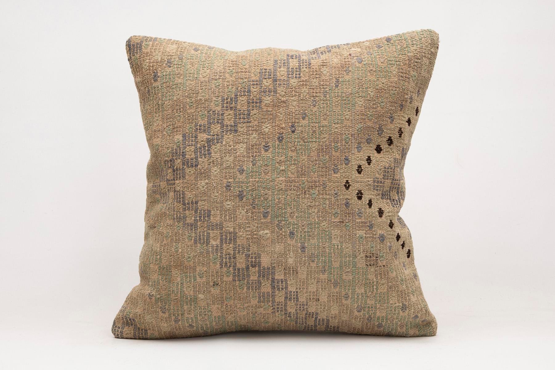 20x20 inches (50x50 cm) Kilim Pillow | KILIM WHOLESALE - Vintage Handmade Pillows - Vintage Handmade Kilim Rugs - It is 100% wool. Artistic and historical rugs. Old handwoven rugs. - Online hand woven rugs and kilim cushions sales. Shipping to a