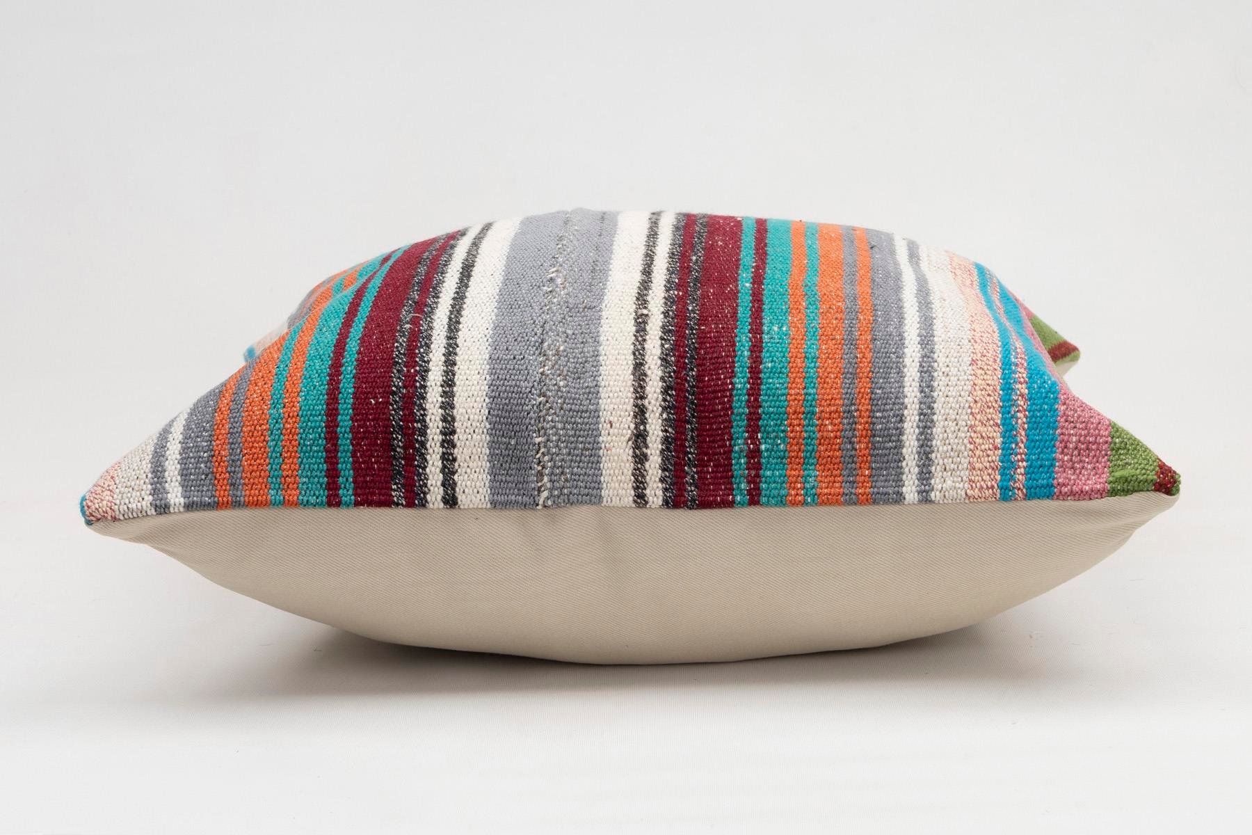 20x20 inches (50x50 cm) Kilim Pillow | KILIM WHOLESALE - Vintage Handmade Pillows - Vintage Handmade Kilim Rugs - It is 100% wool. Artistic and historical rugs. Old handwoven rugs. - Online hand woven rugs and kilim cushions sales. Shipping to a