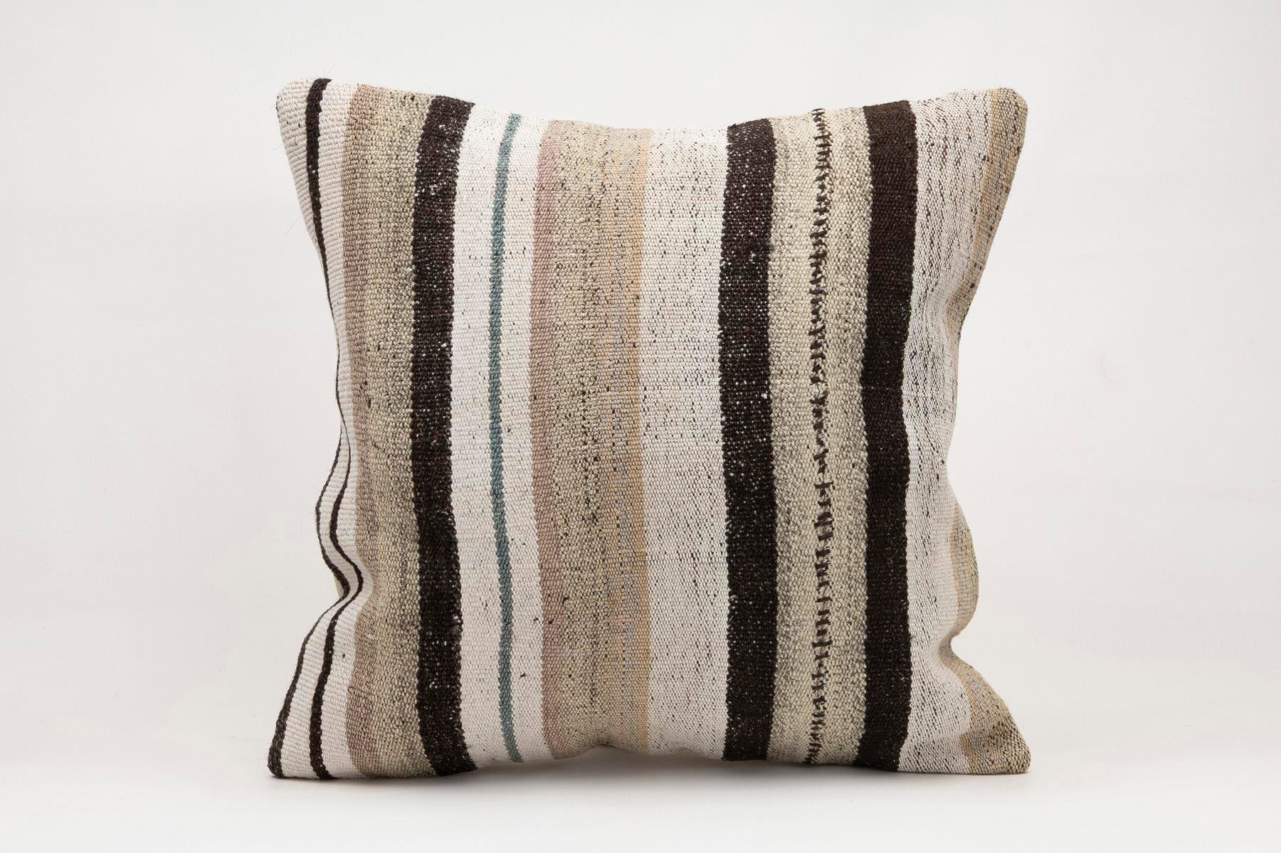 20x20 inches (50x50 cm) Kilim Pillow | KILIM WHOLESALE - Vintage Handmade Pillows - Vintage Handmade Kilim Rugs - It is 100% wool. Artistic and historical rugs. Old handwoven rugs. - Online hand woven rugs and kilim cushions sales. Shipping to a