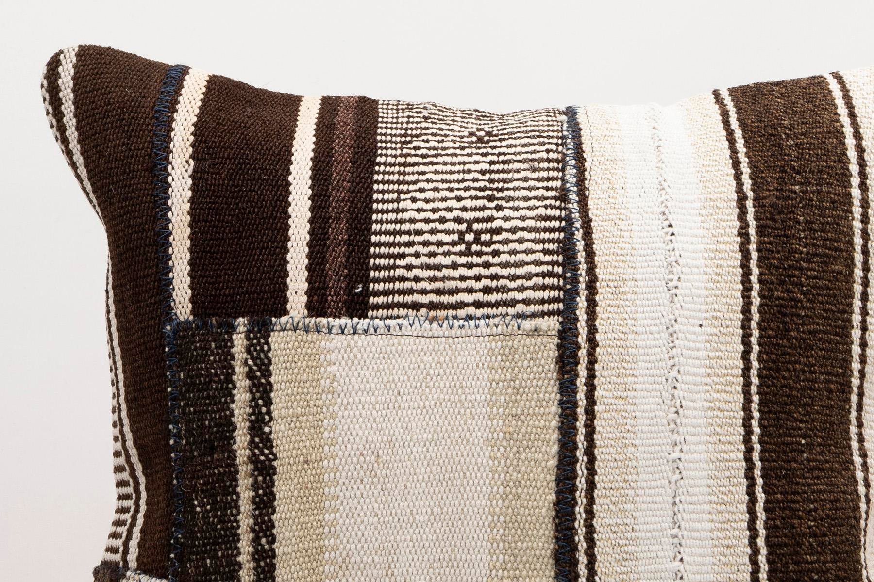 20x20 inches (50x50 cm) Kilim Pillow | KILIM WHOLESALE - Vintage Handmade Pillows - Vintage Handmade Kilim Rugs - It is 100% wool. Artistic and historical rugs. Old handwoven rugs. - Online hand woven rugs and kilim cushions sales. Shipping to a