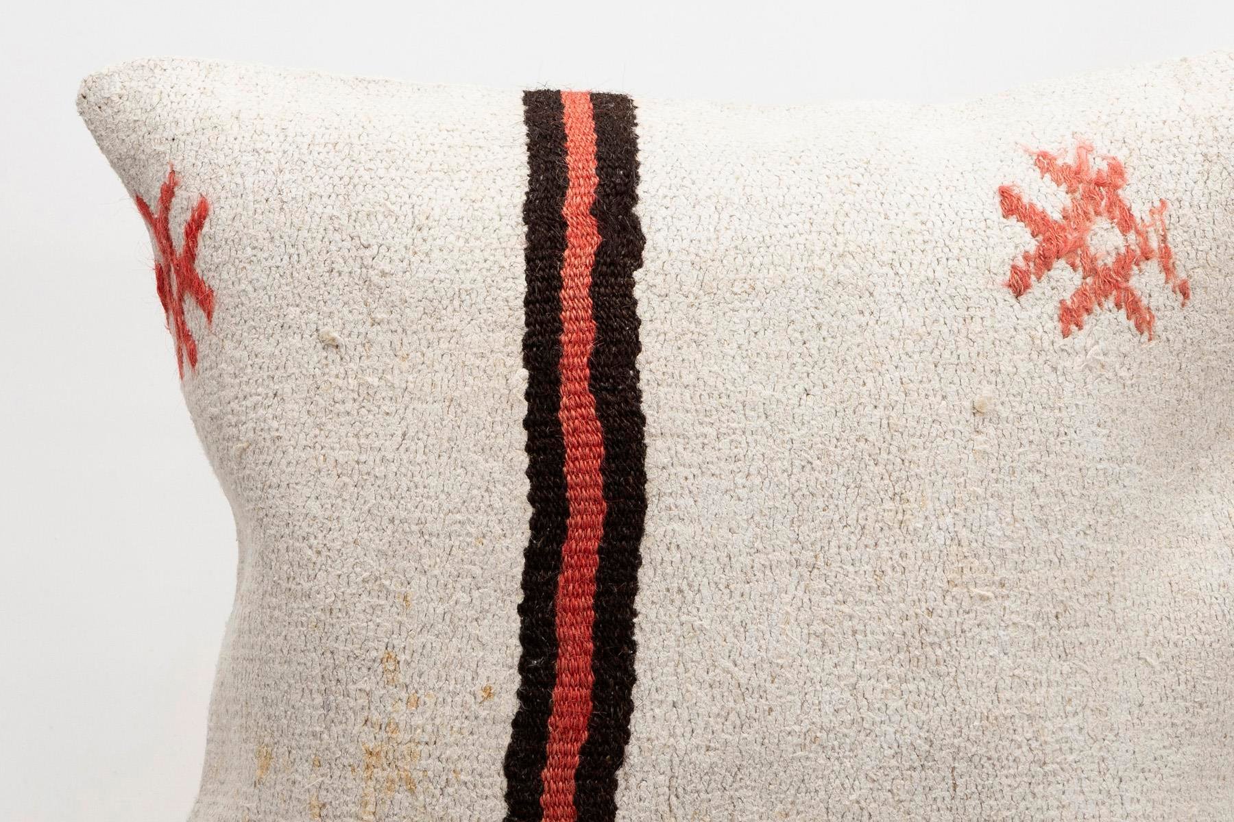 20x20 inches (50x50 cm) Kilim Pillow | KILIM WHOLESALE - Vintage Handmade Pillows - Vintage Handmade Kilim Rugs - It is 100% wool. Artistic and historical rugs. Old handwoven rugs. - Online hand woven rugs and kilim cushions sales. Shipping to a