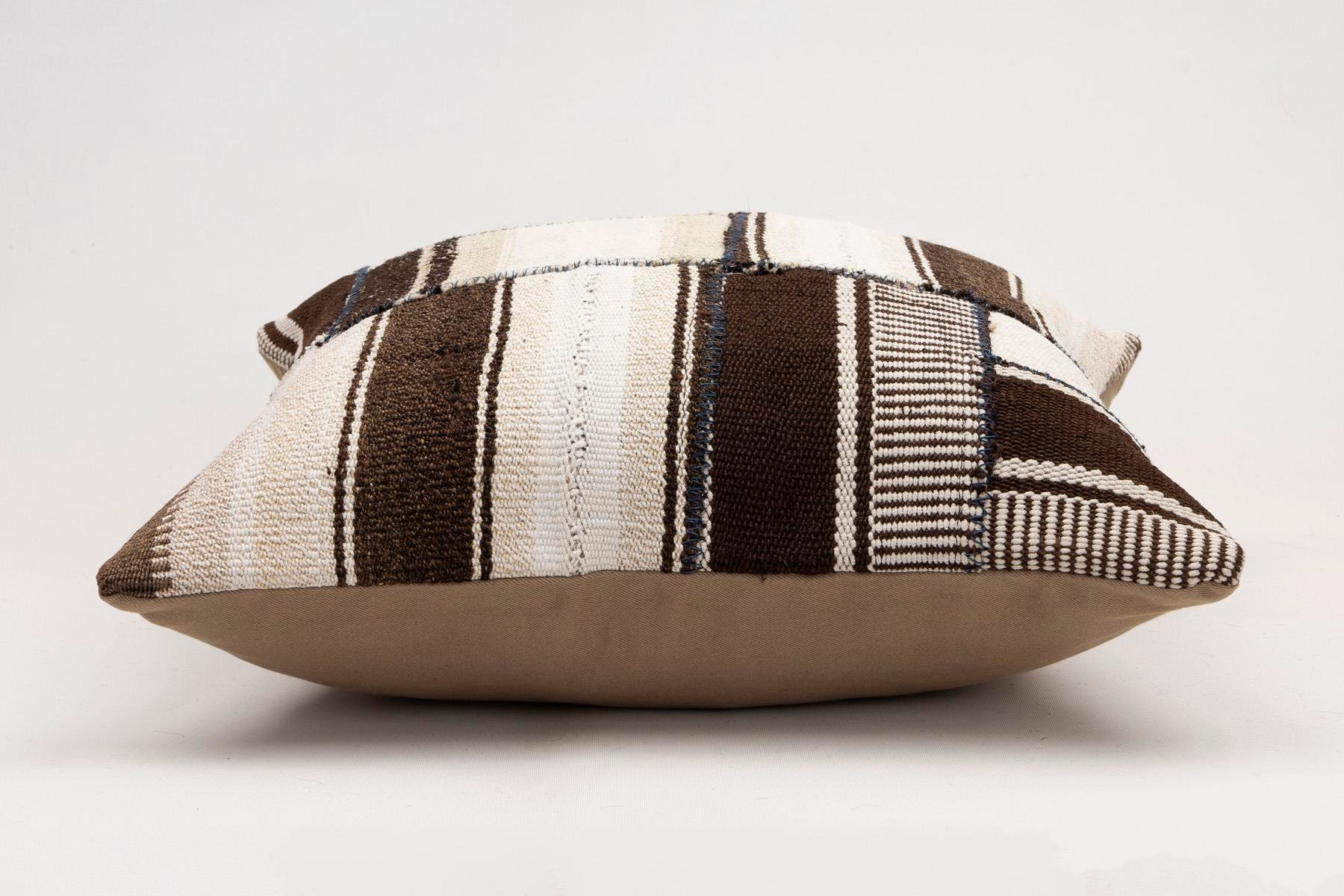 20x20 inches (50x50 cm) Kilim Pillow | KILIM WHOLESALE - Vintage Handmade Pillows - Vintage Handmade Kilim Rugs - It is 100% wool. Artistic and historical rugs. Old handwoven rugs. - Online hand woven rugs and kilim cushions sales. Shipping to a