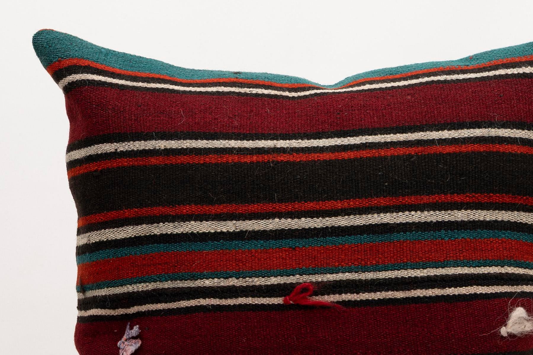 20x20 inches (50x50 cm) Kilim Pillow | KILIM WHOLESALE - Vintage Handmade Pillows - Vintage Handmade Kilim Rugs - It is 100% wool. Artistic and historical rugs. Old handwoven rugs. - Online hand woven rugs and kilim cushions sales. Shipping to a