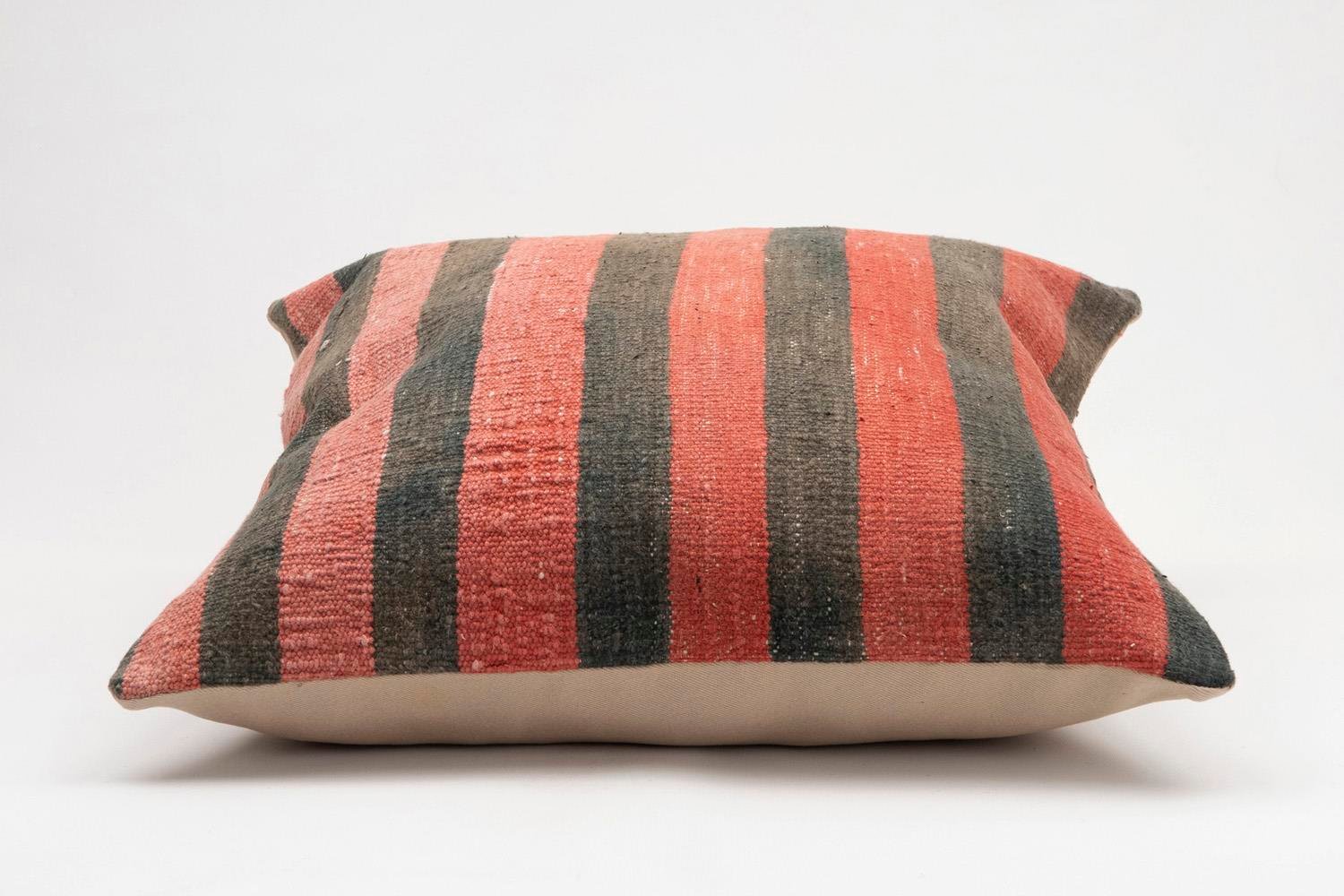20x20 inches (50x50 cm) Kilim Pillow | KILIM WHOLESALE - Vintage Handmade Pillows - Vintage Handmade Kilim Rugs - It is 100% wool. Artistic and historical rugs. Old handwoven rugs. - Online hand woven rugs and kilim cushions sales. Shipping to a